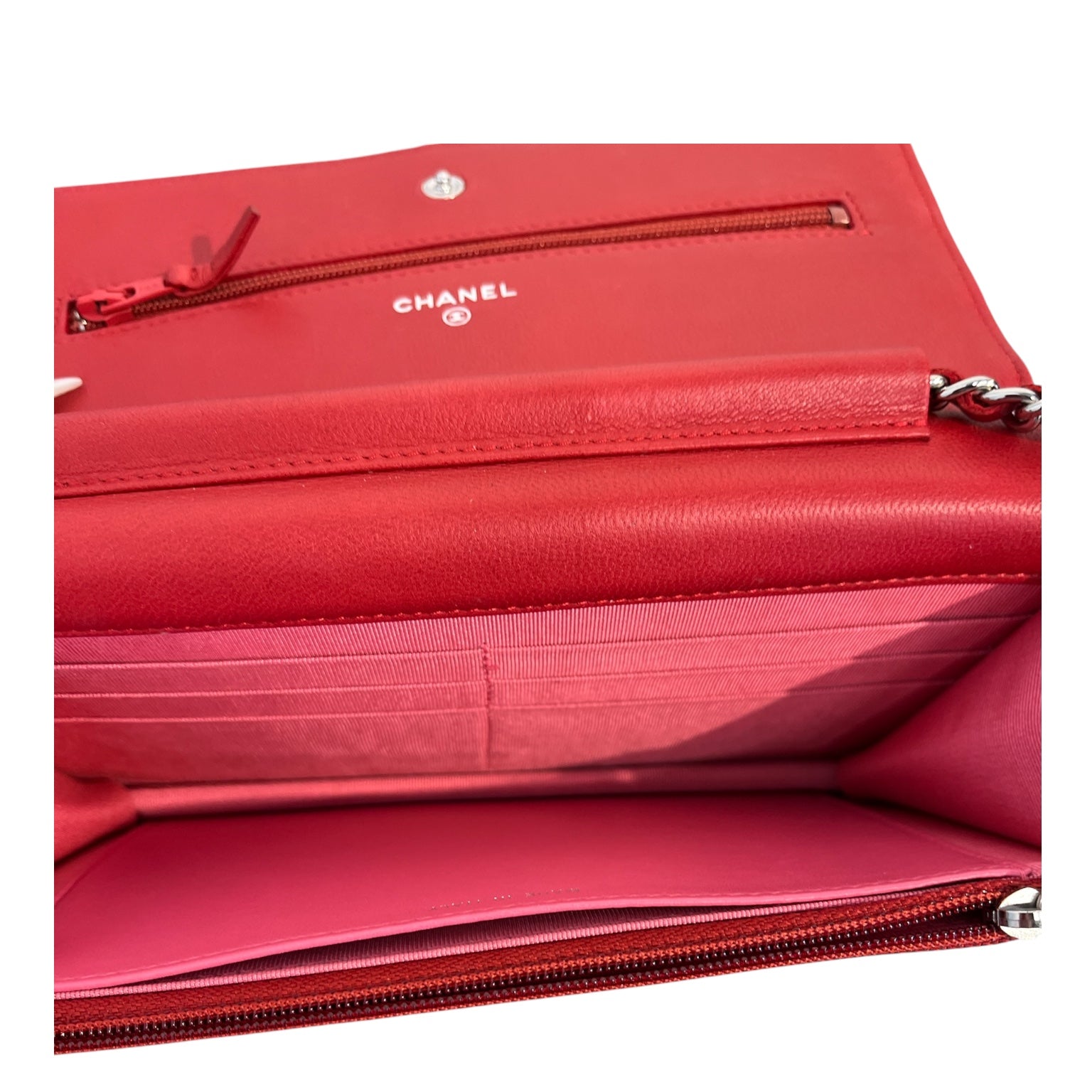 CHANEL/Cross Body Bag/RED/CAVIAR QUILTED view 4