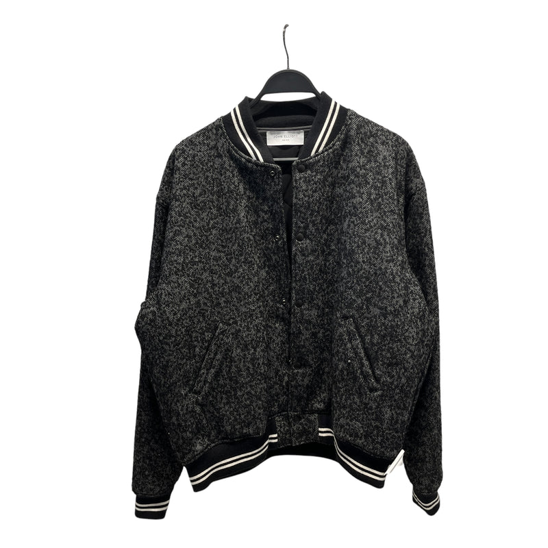 JOHN ELLIOTT/Jacket/L/Wool/BLK/Houndstooth Check/JOHN ELLIOT WOOL JKT