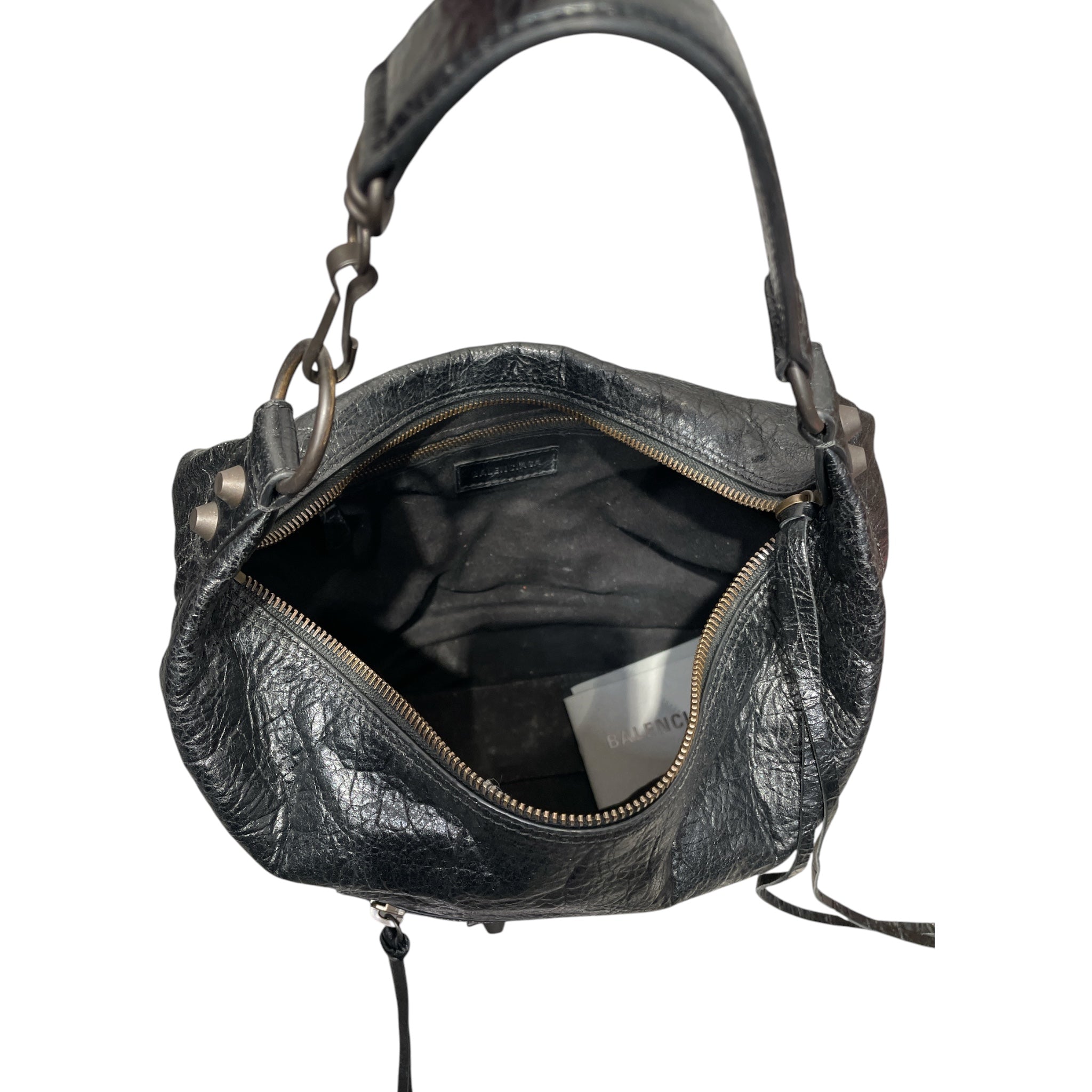 BALENCIAGA/Tote Bag/Leather/BLK/LE CITY HOBO view 4