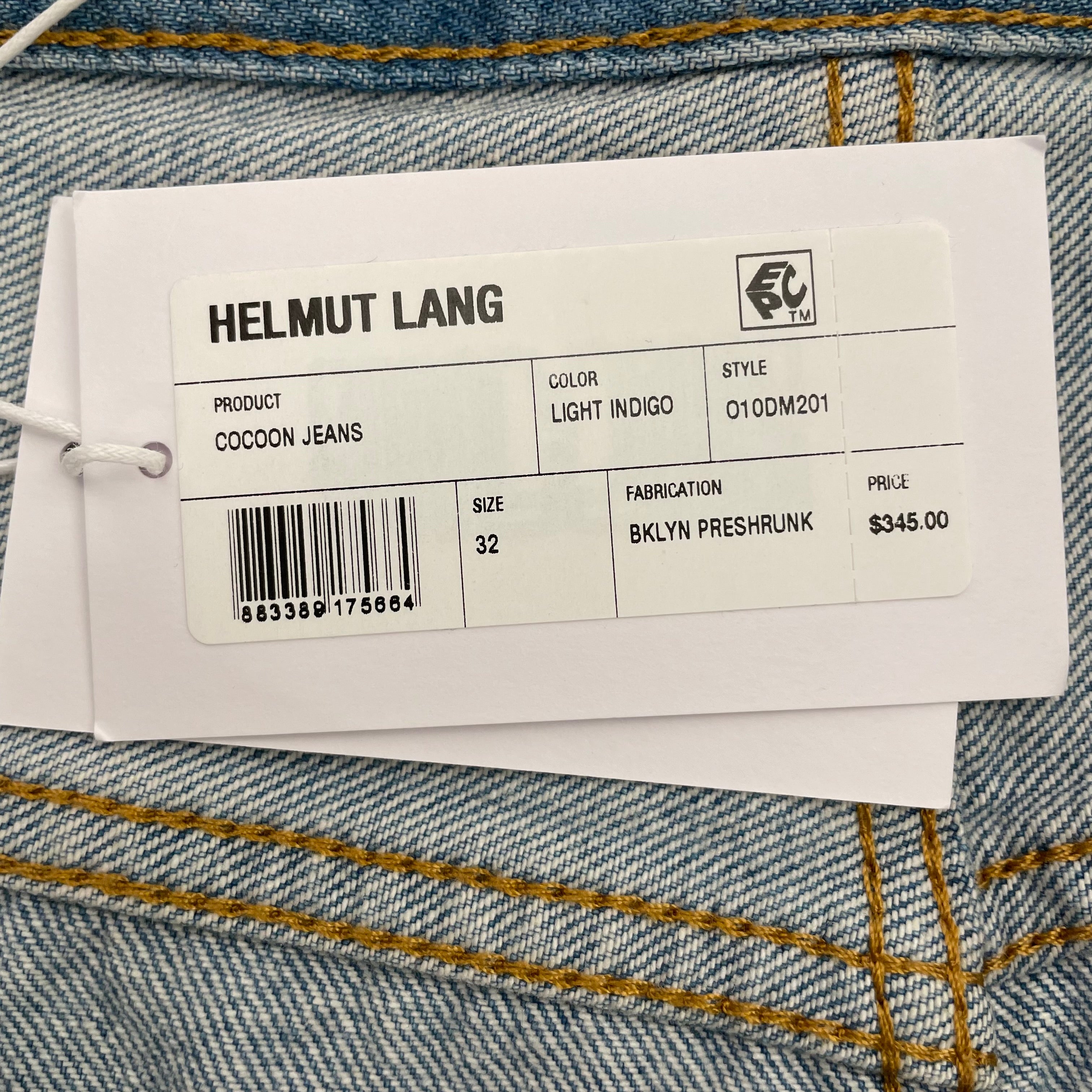 Helmut Lang/Wide Leg Pants/32/Denim/BLU/COCOON JEANS view 5