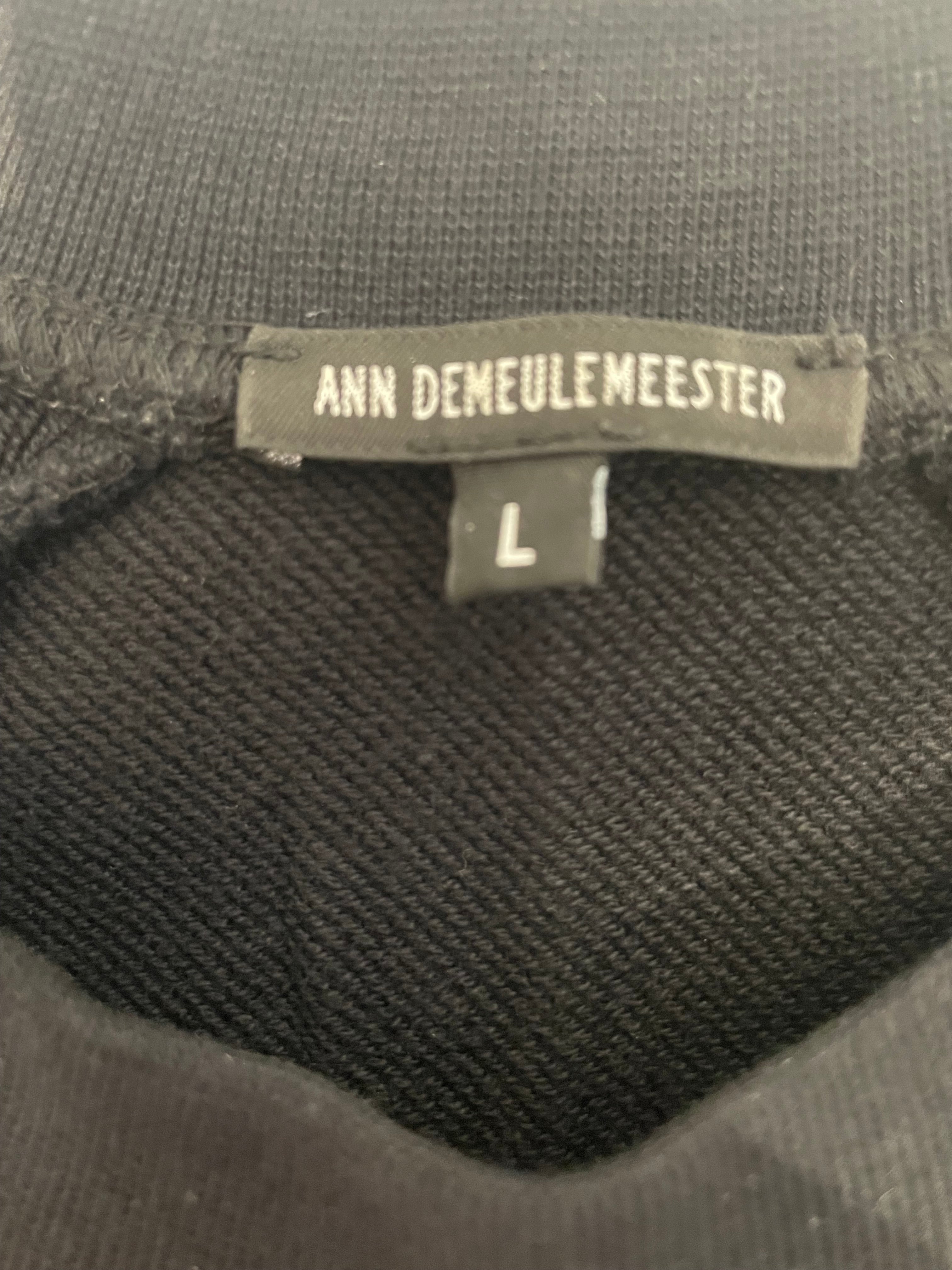 ANN DEMEULEMEESTER/Cut & Sew/L/Cotton/BLK/inverted horse view 3