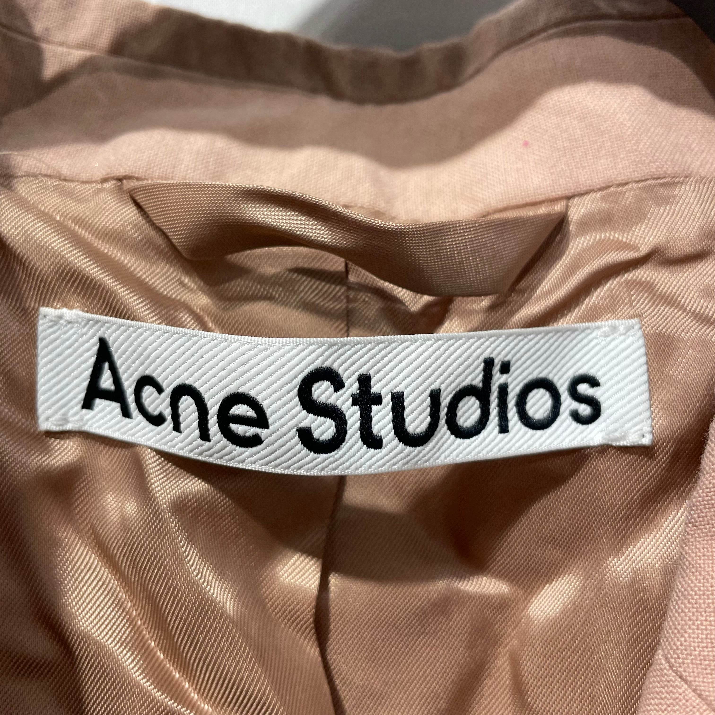 Acne Studios/Tailored Jkt/34/Cotton/PNK/CROPPED DOUBLE BREAST BLZR view 3
