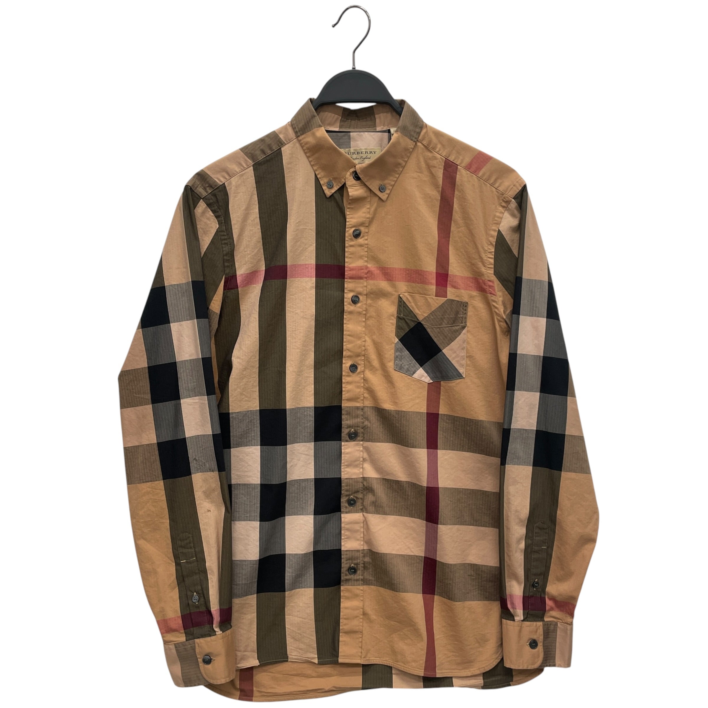 BURBERRY/LS Shirt/L/Cotton/CML/Plaid/CLASSIC COLORS view 1