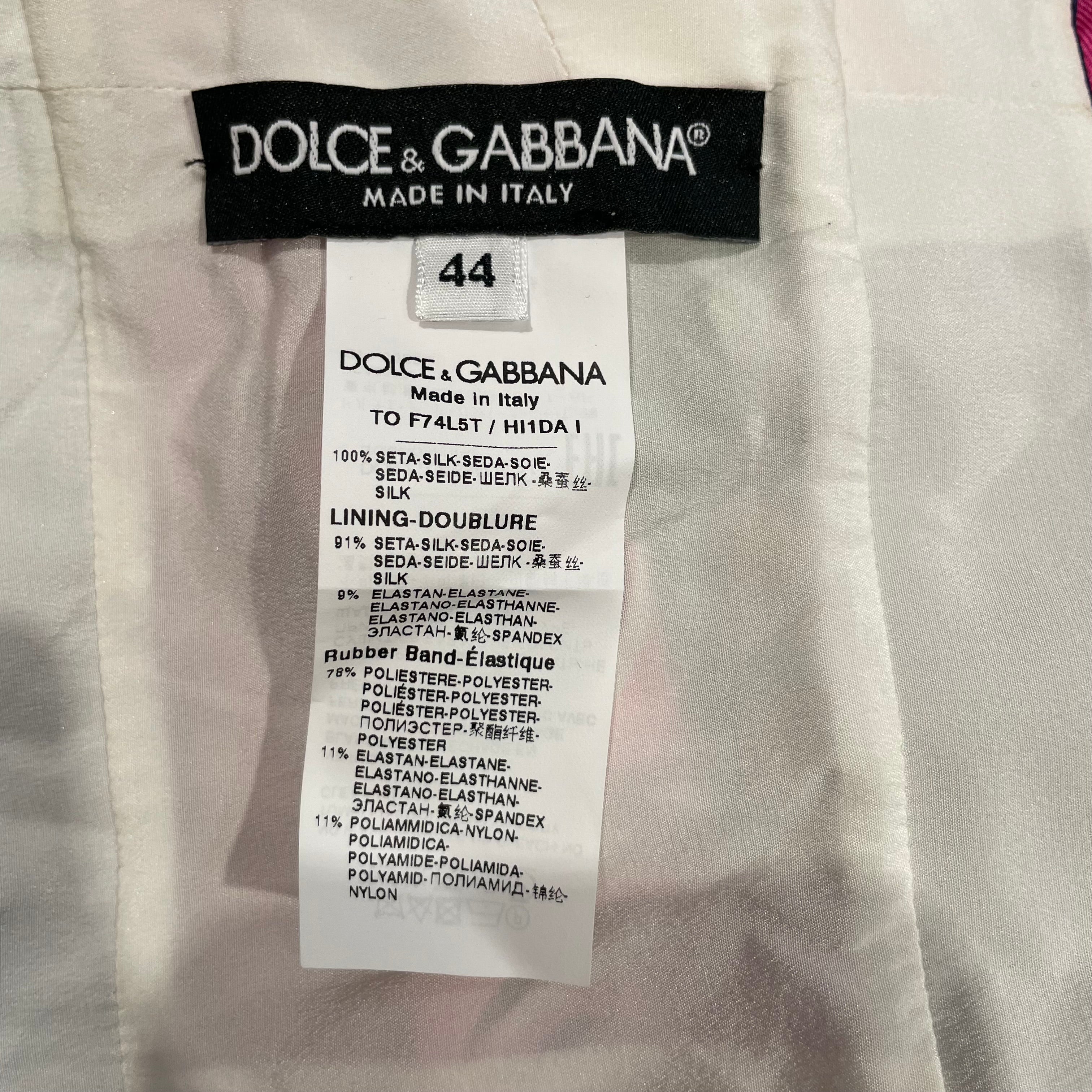 DOLCE&GABBANA/Blouse/44/All Over Print/Silk/MLT/CITRUS CORSET TOP view 3
