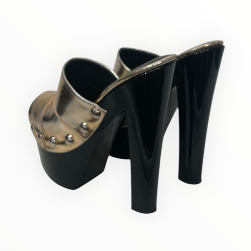 GIUSEPPE ZANOTTI DESIGN/Heels/EU 37/Leather/GLD/Platform Clog With Leather