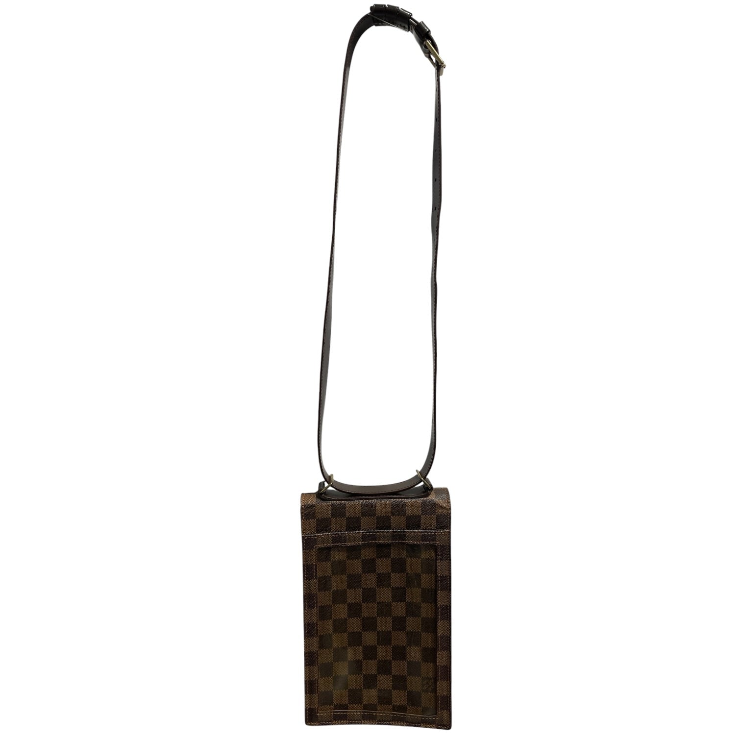 LOUIS VUITTON/Cross Body Bag/Leather/BRW/Damier Ebene Portobello view 3