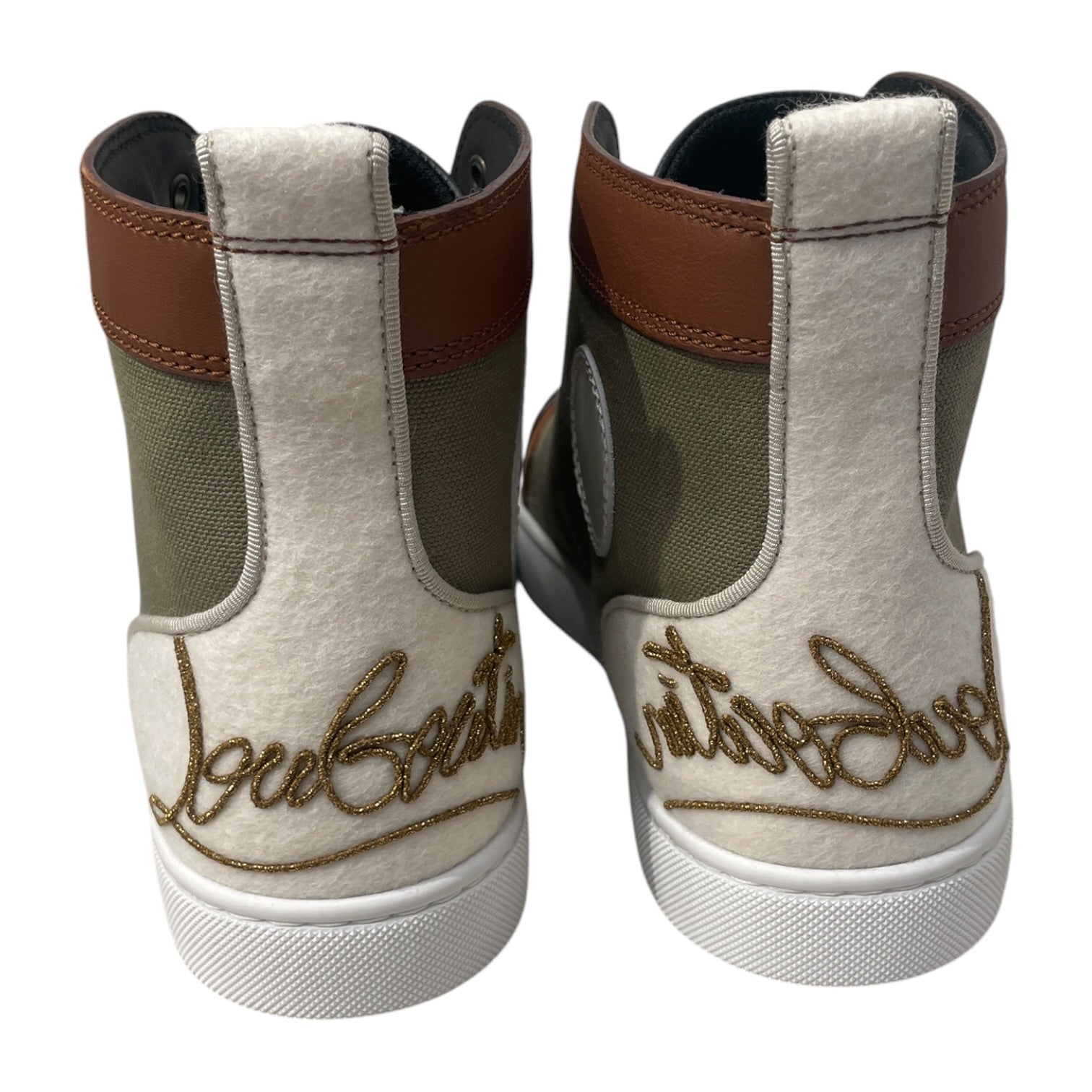 Christian Louboutin/Hi-Sneakers/EU 43.5/Cotton/MLT/METALLIC GOLD view 3