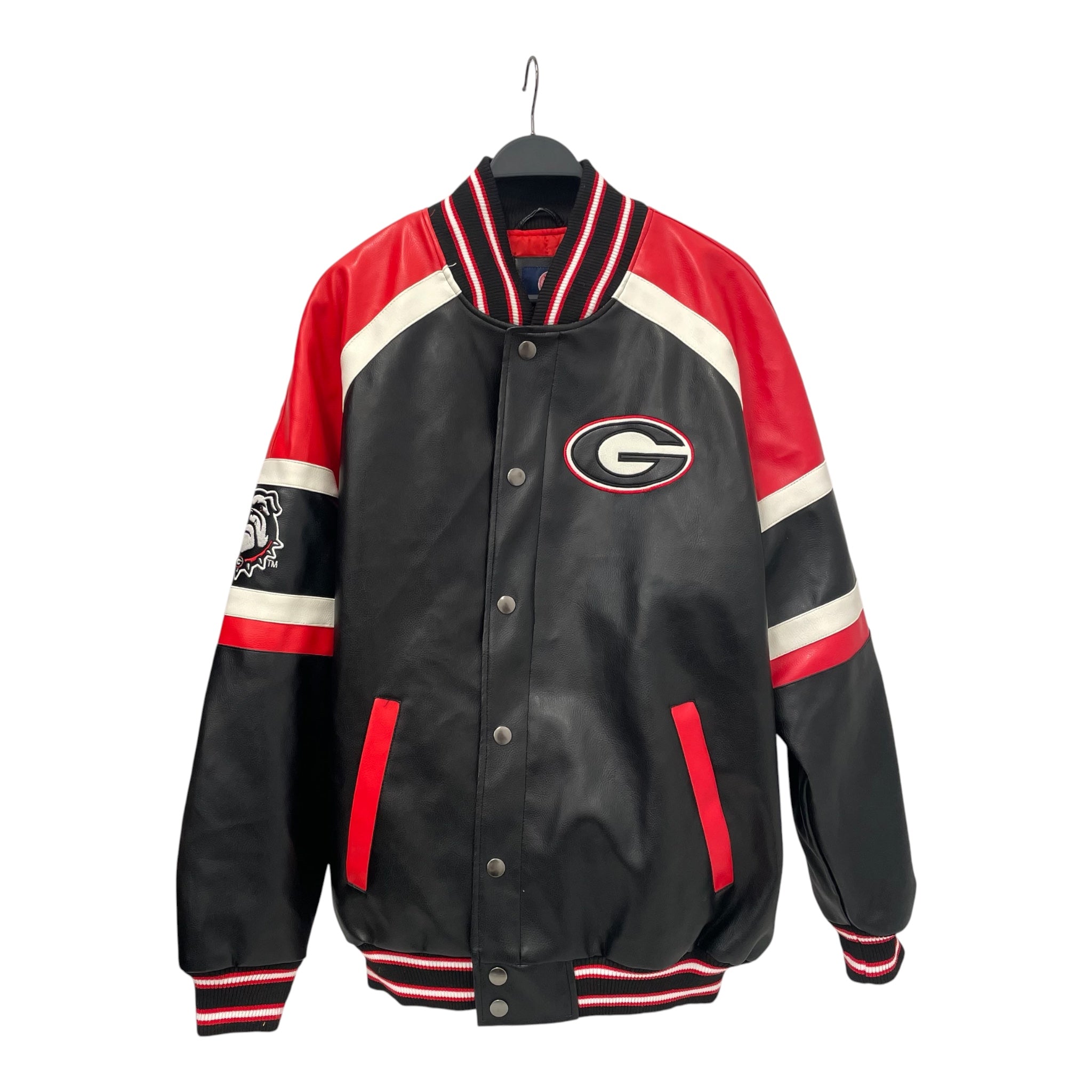 CARL BANKS/Leather Jkt/XXL/Leather/BLK/All Over Print/GA BULLDOG view 1