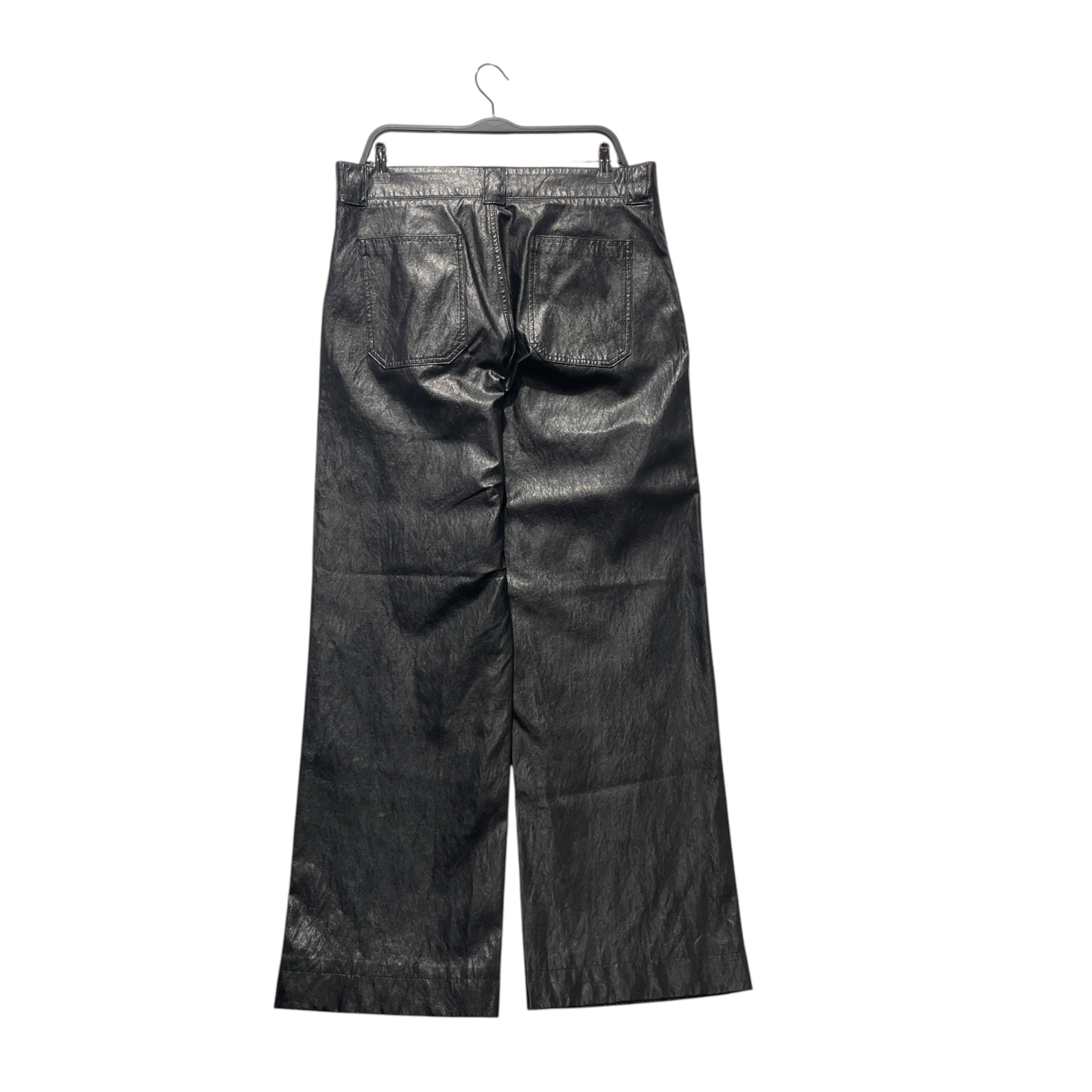 HERON PRESTON/Straight Pants/M/BLK/LEATHER PANTS view 2