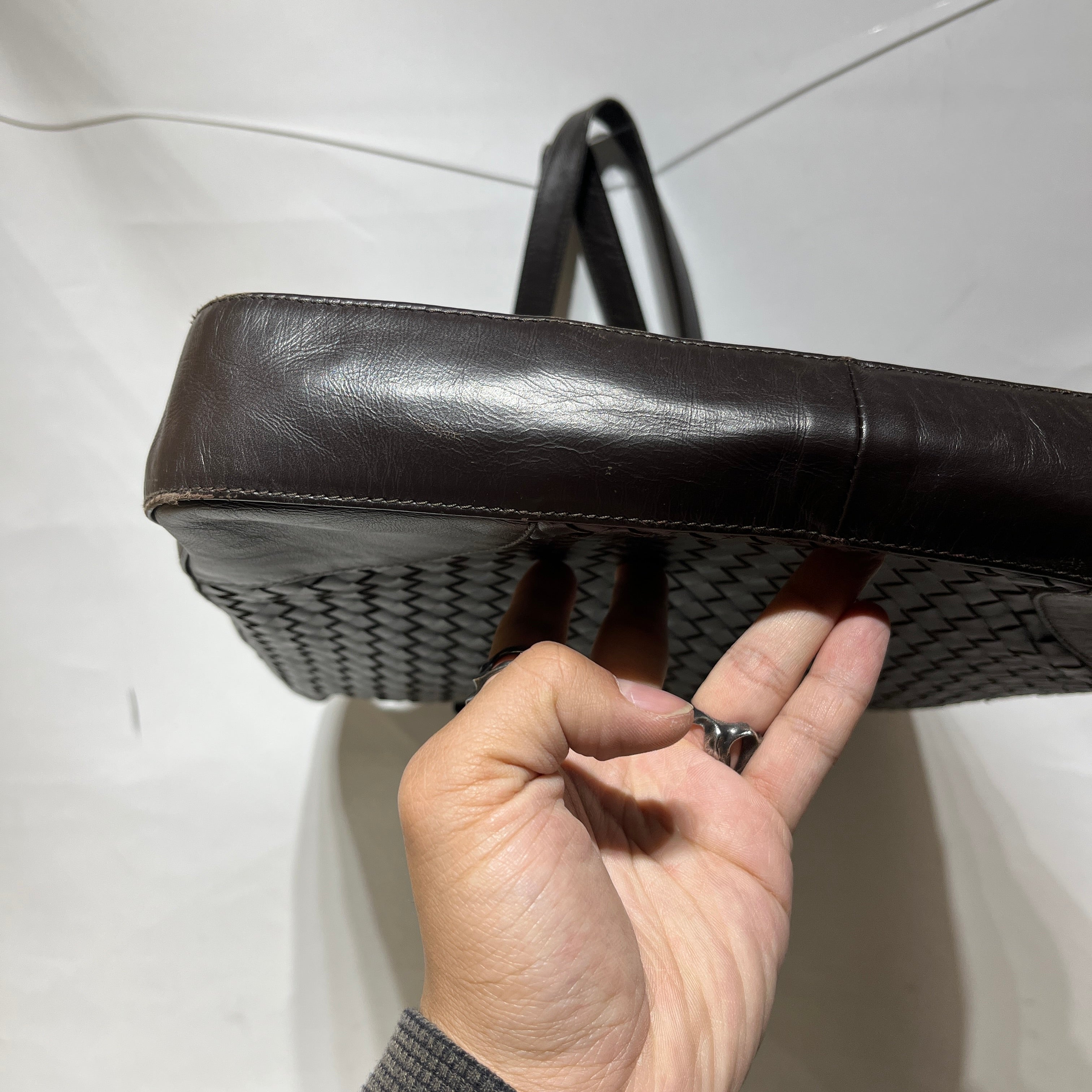 BOTTEGA VENETA/Tote Bag/Leather/BRW/WOVEN view 8