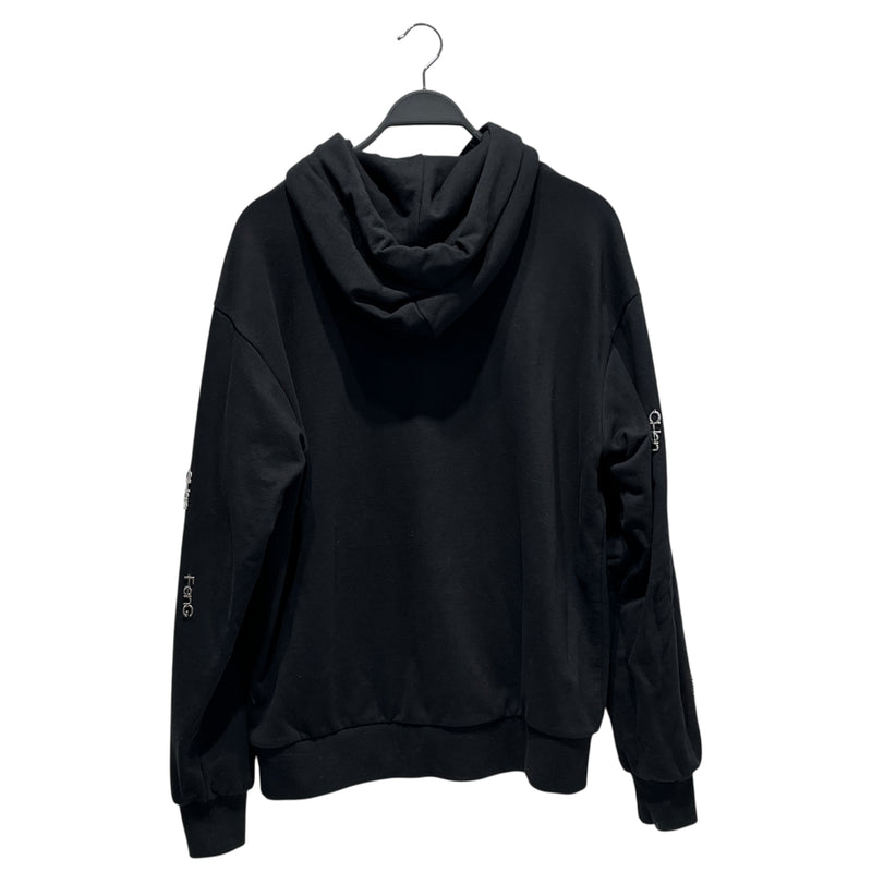 Feng Chen Wang/Hoodie/L/Cotton/BLK/Oversize/Feng Chen Wang Metal Hoodie
