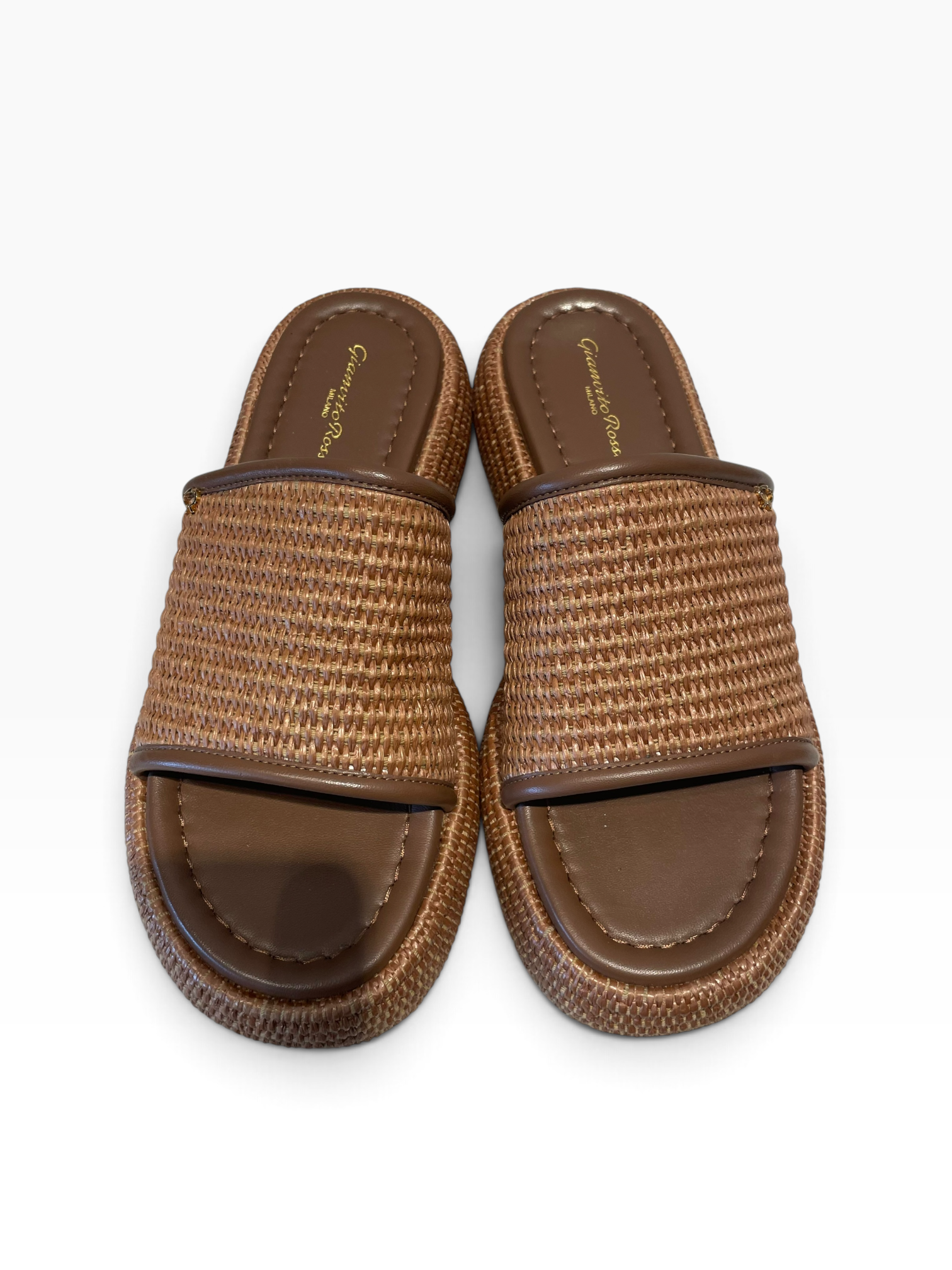 Gianvito Rossi/Sandals/EU 40/BRW/Raffia Printed Espadrilles view 3