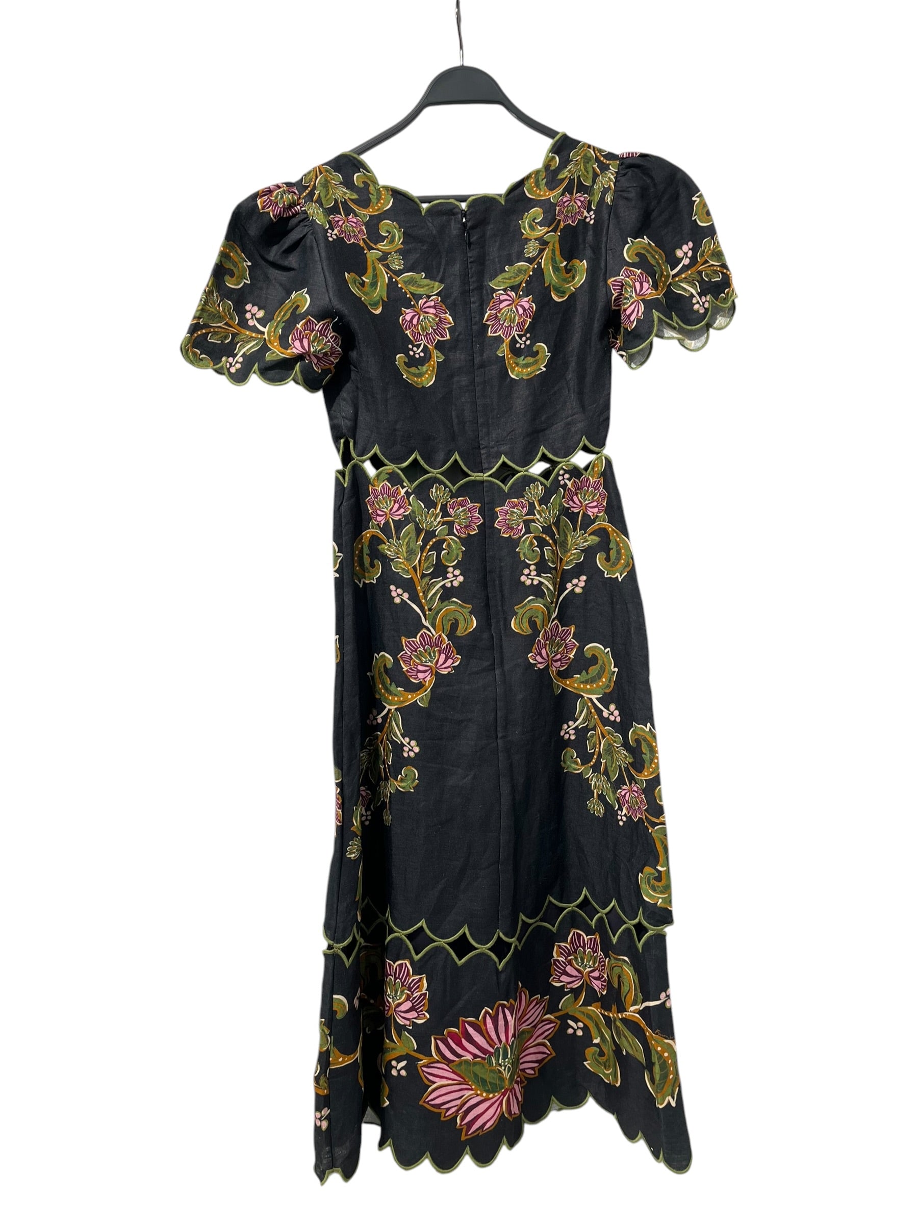 FARM Rio/Dress/S/Floral Pattern/Linen/BLK/LINEN RAVENALA DRESS view 2