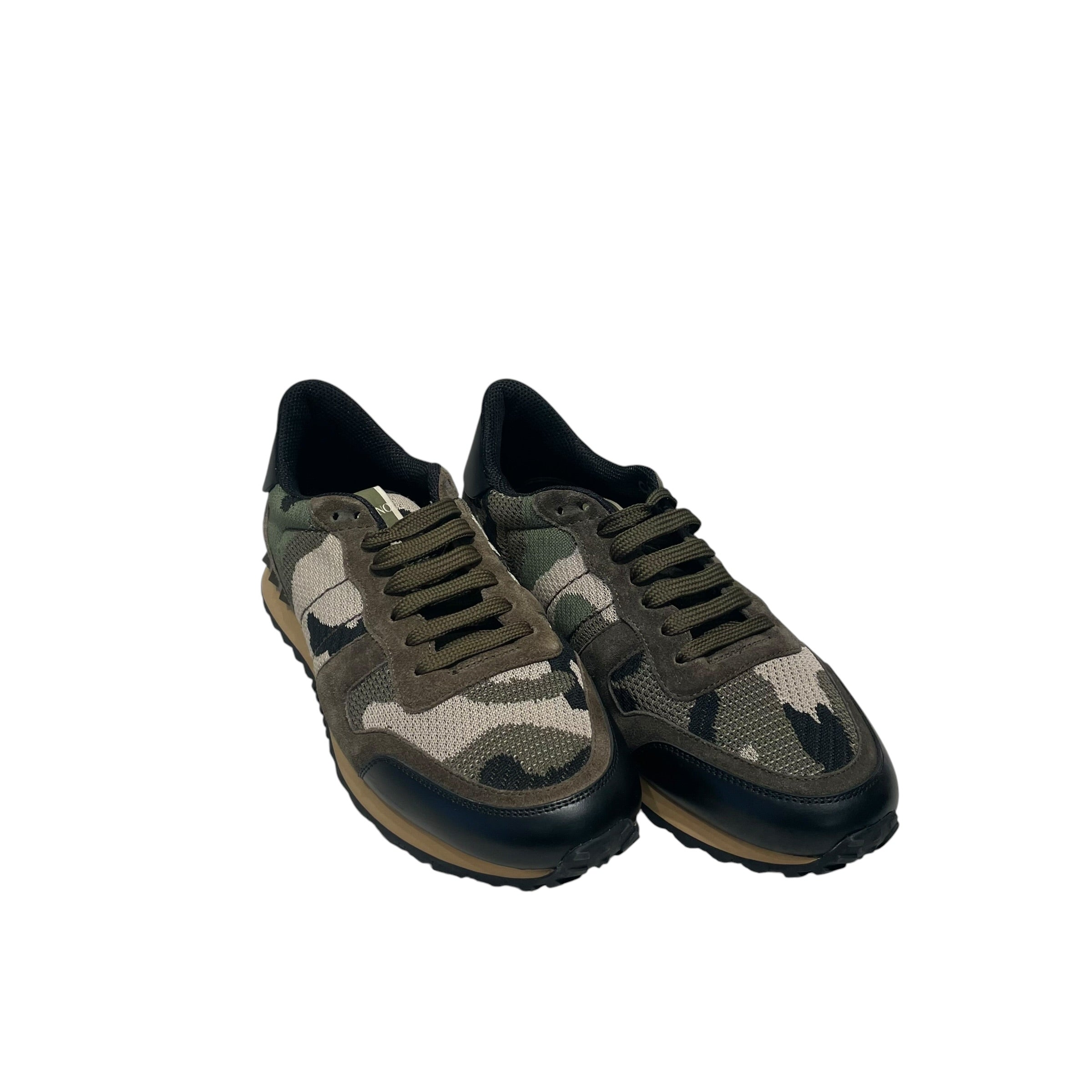 VALENTINO/Low-Sneakers/EU 42/Camouflage/Cotton/GRN/Rockrunner Camo Mesh Sneaker view 1
