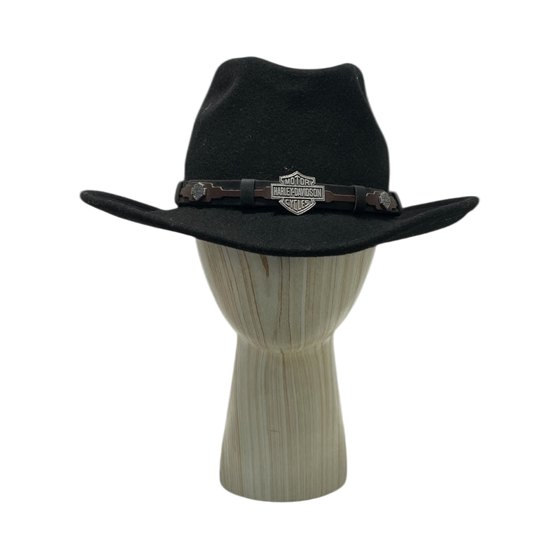HARLEY DAVIDSON/Vintage/Hat/OS/Wool/BLK/VINTAGE MADE IN USA HARLEY HAT