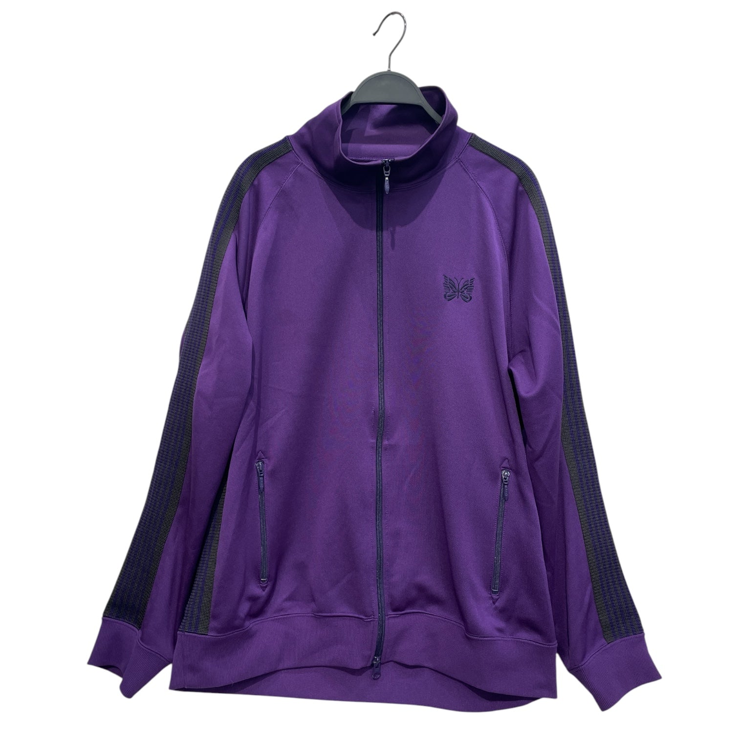 Needles/Track Jkt/XL/Nylon/PPL/TRACK BLUE LOGO view 1