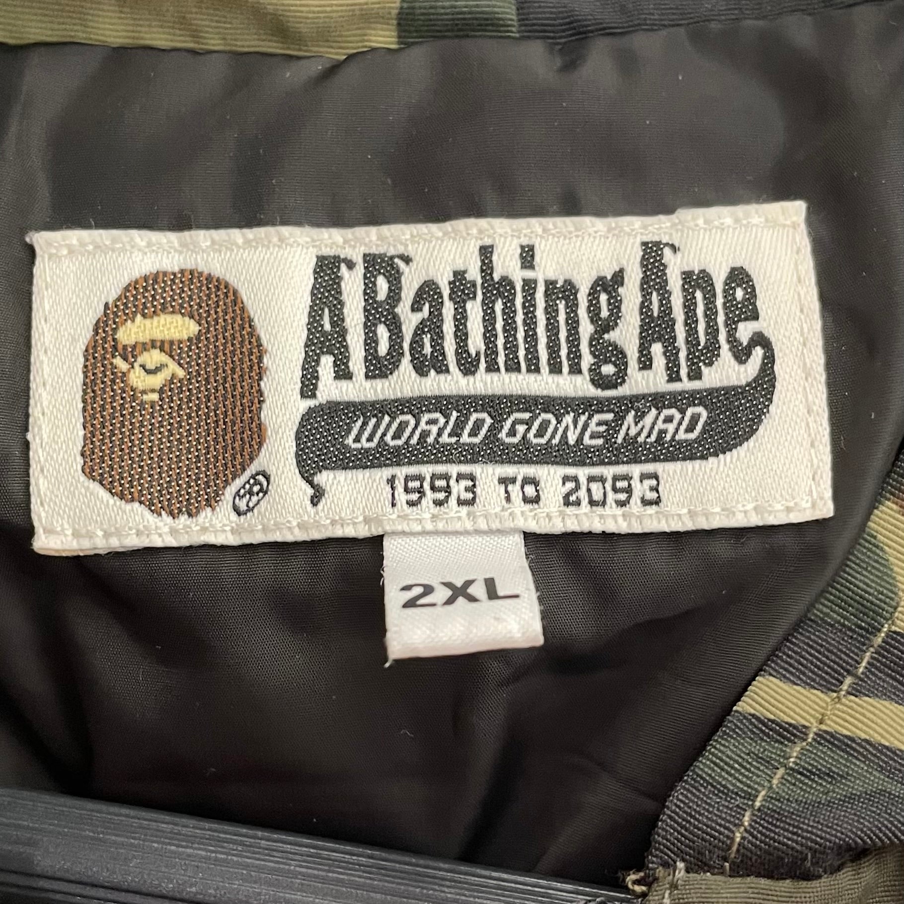 A BATHING APE/Zip Up Hoodie/XXL/All Over Print/Nylon/GRN/ view 3