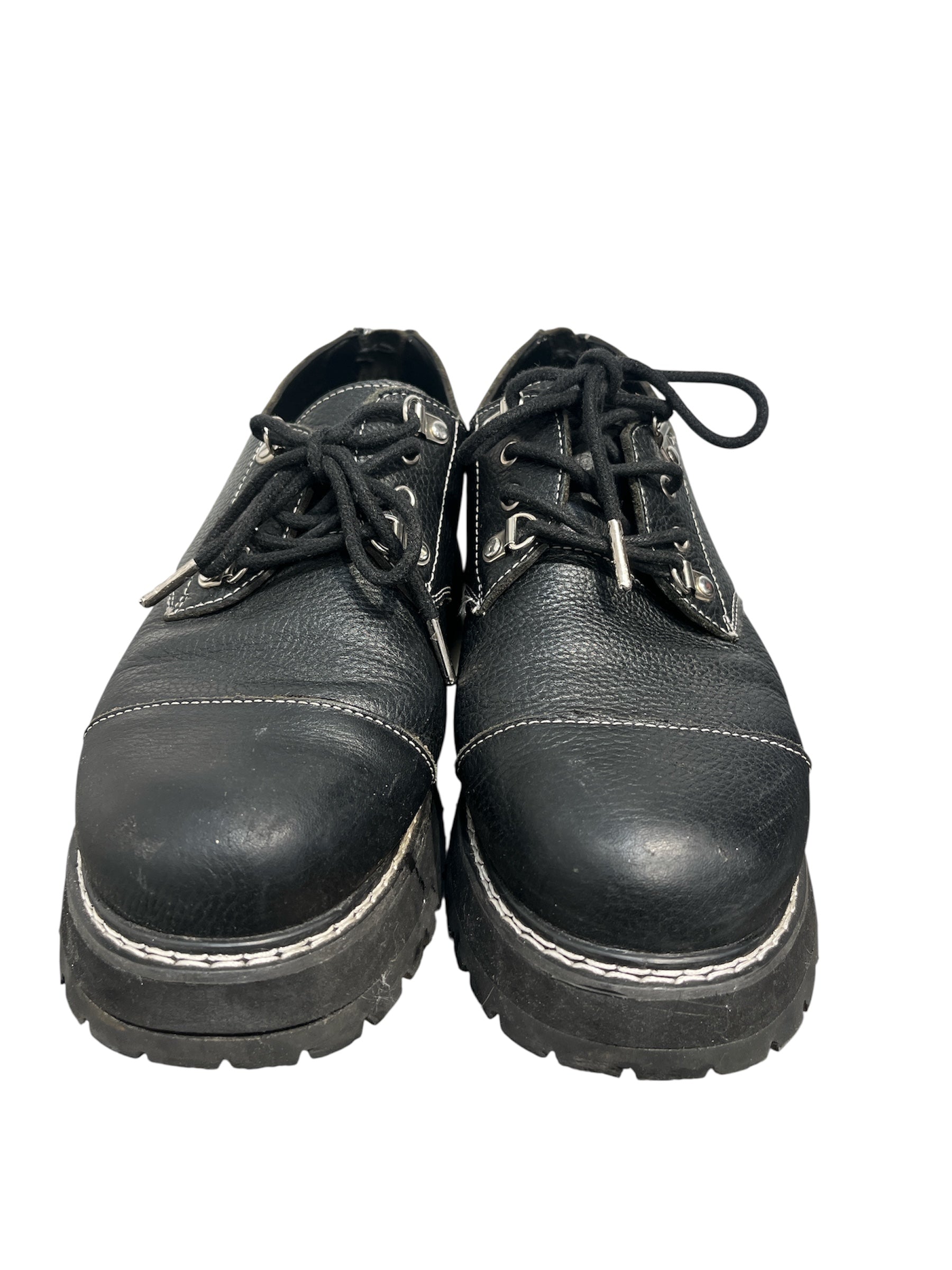 OREE/Dress Shoes/EU 44/Leather/BLK/back zip infantry derby view 3