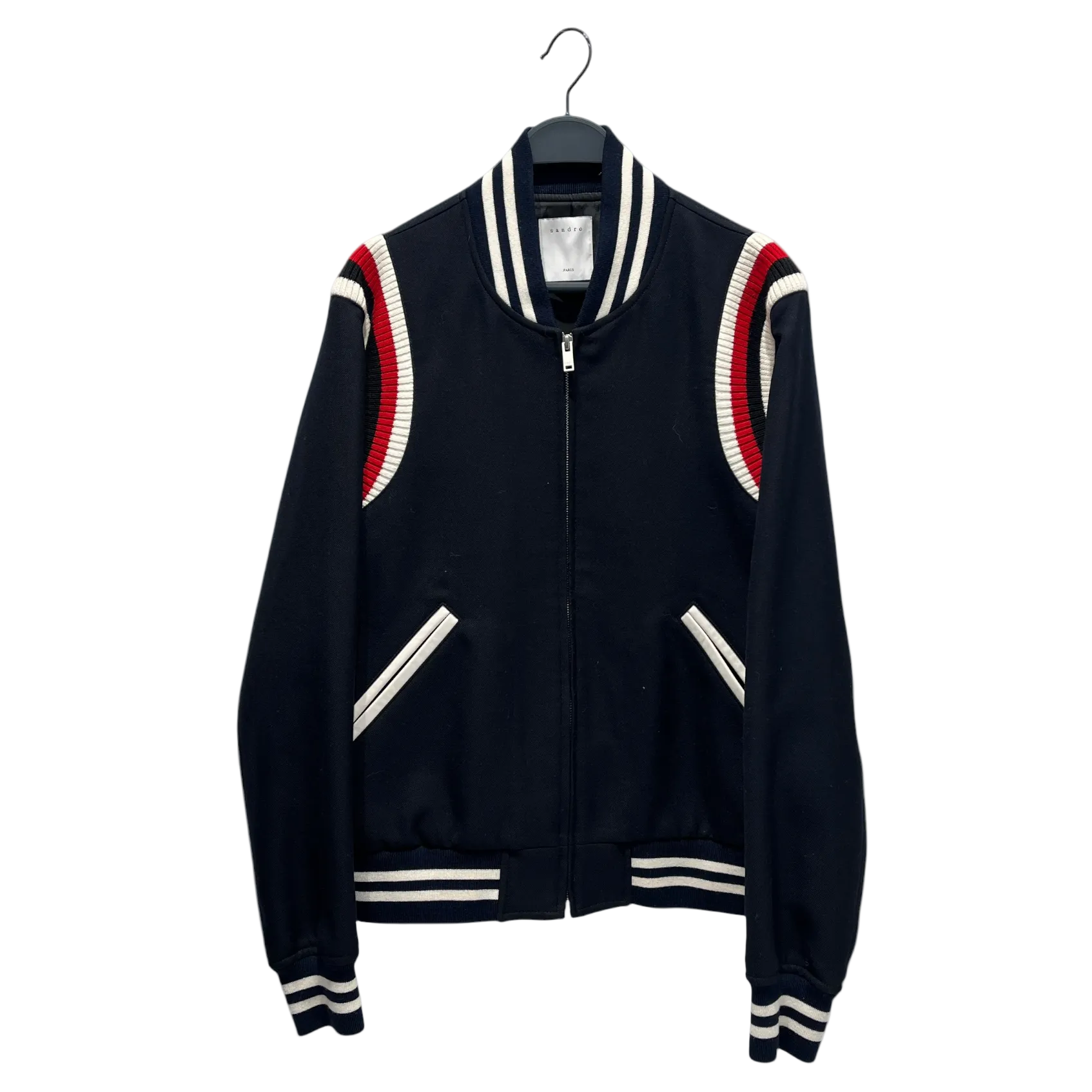 sandro/Blouson/M/Cotton/NVY/Stripe/VARSITY BOMBER/RED WHT STRIPES view 1