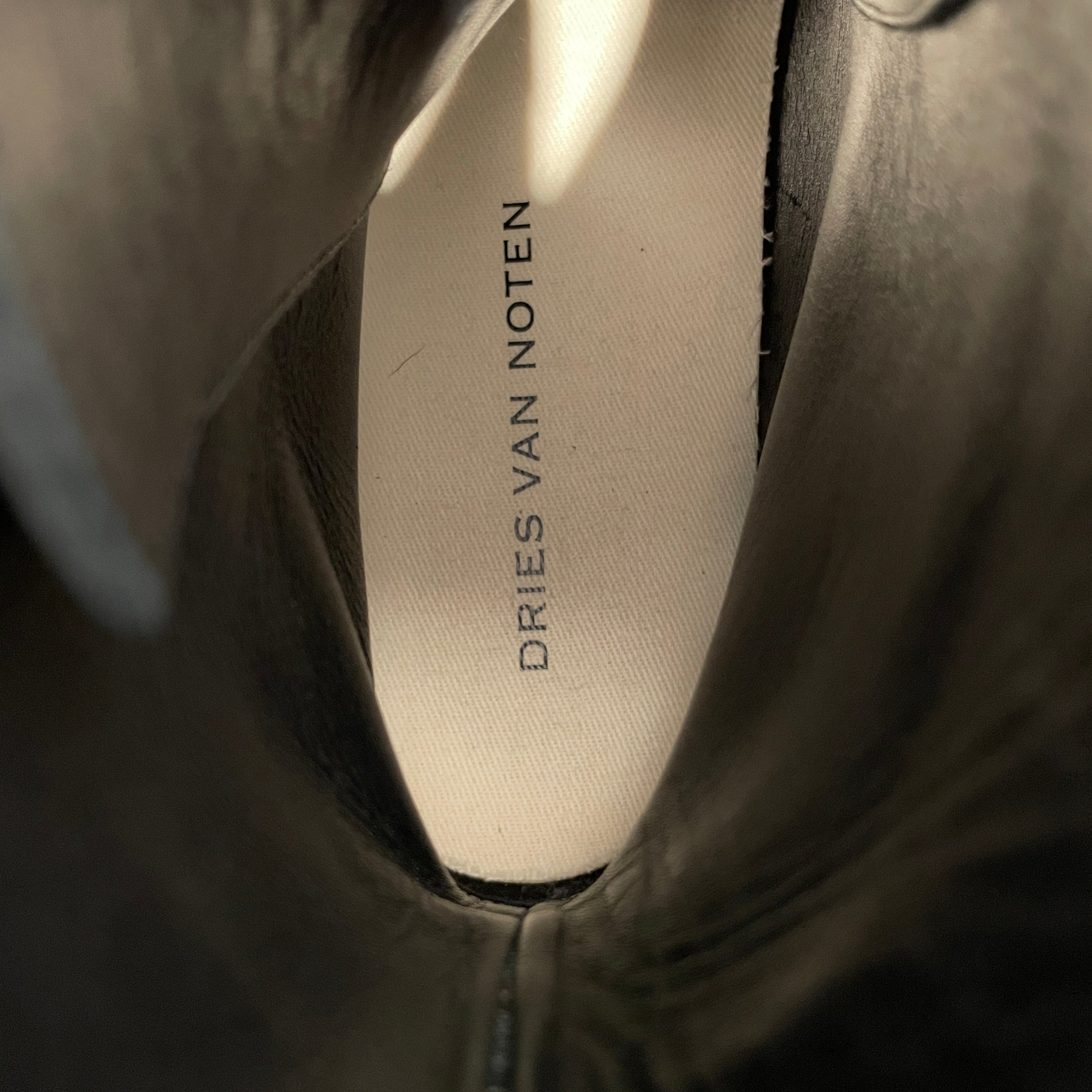 DRIES VAN NOTEN/Lace Up Boots/EU 44/Leather/BLK/grey view 3