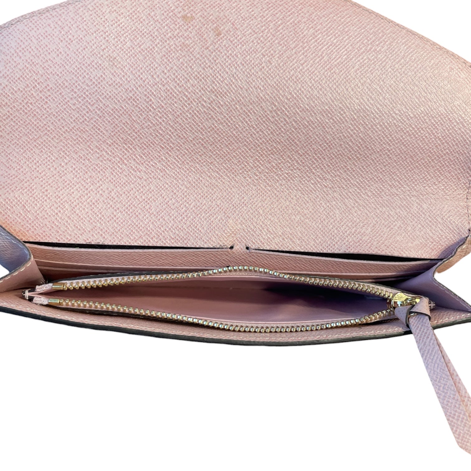LOUIS VUITTON/Wallet/Monogram/Leather/BRW/L's/PNK ZIPPER WALLET INSIDE view 5