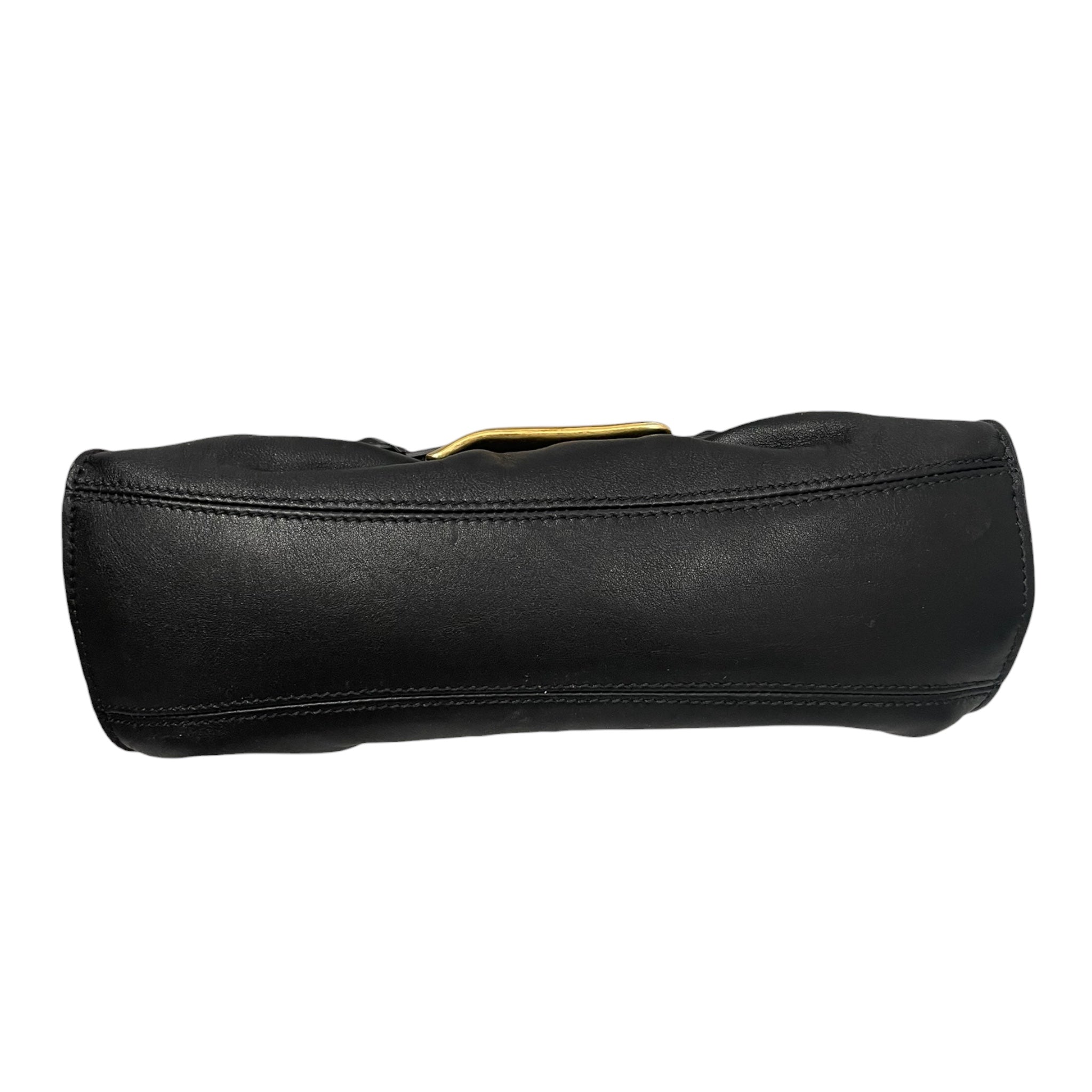 BALMAIN/Hand Bag/Leather/BLK/OVERSIZED BUCKLE view 3