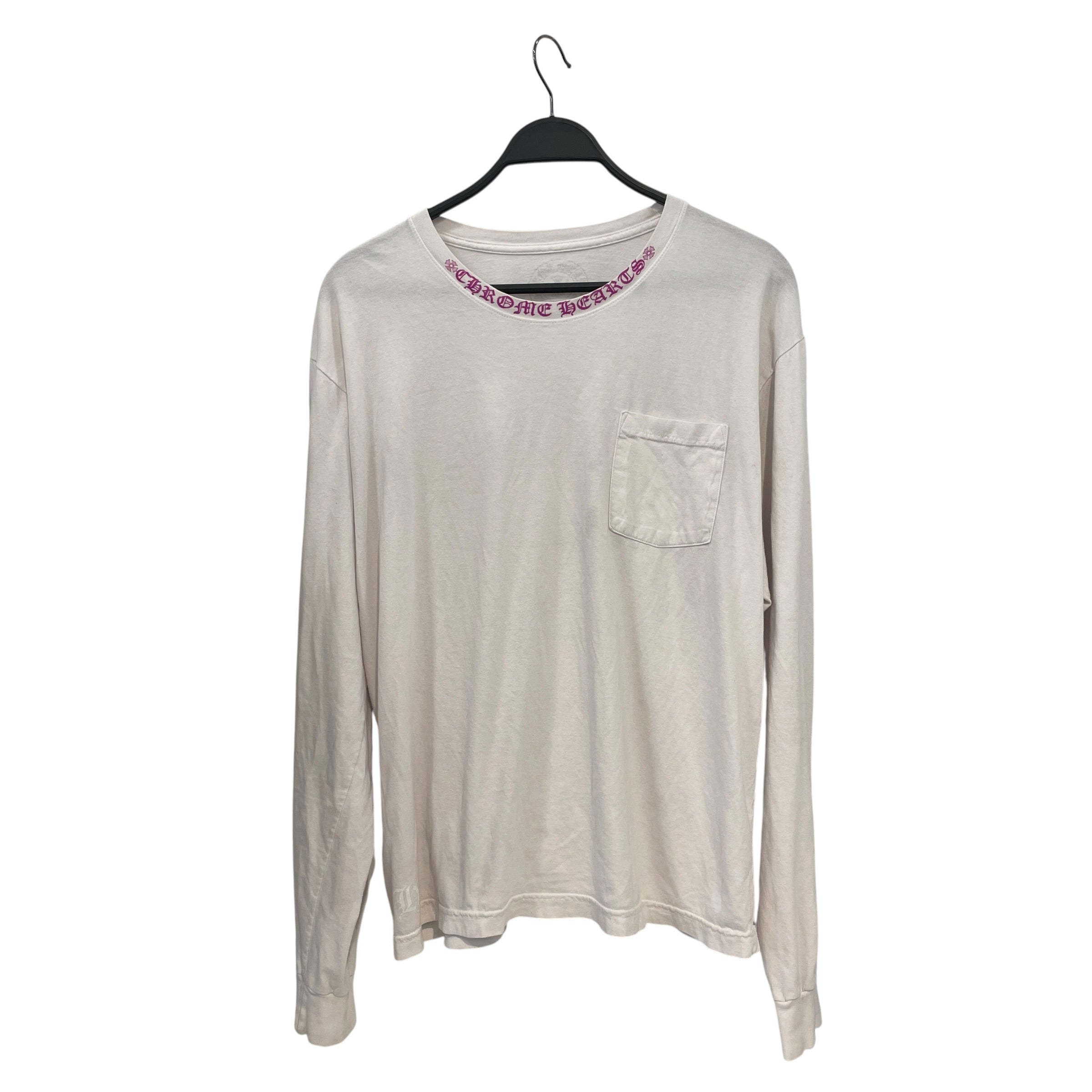 CHROME HEARTS/LS T-Shirt/XL/Cotton/WHT/WHITE LS/PURPLE PRINT view 1