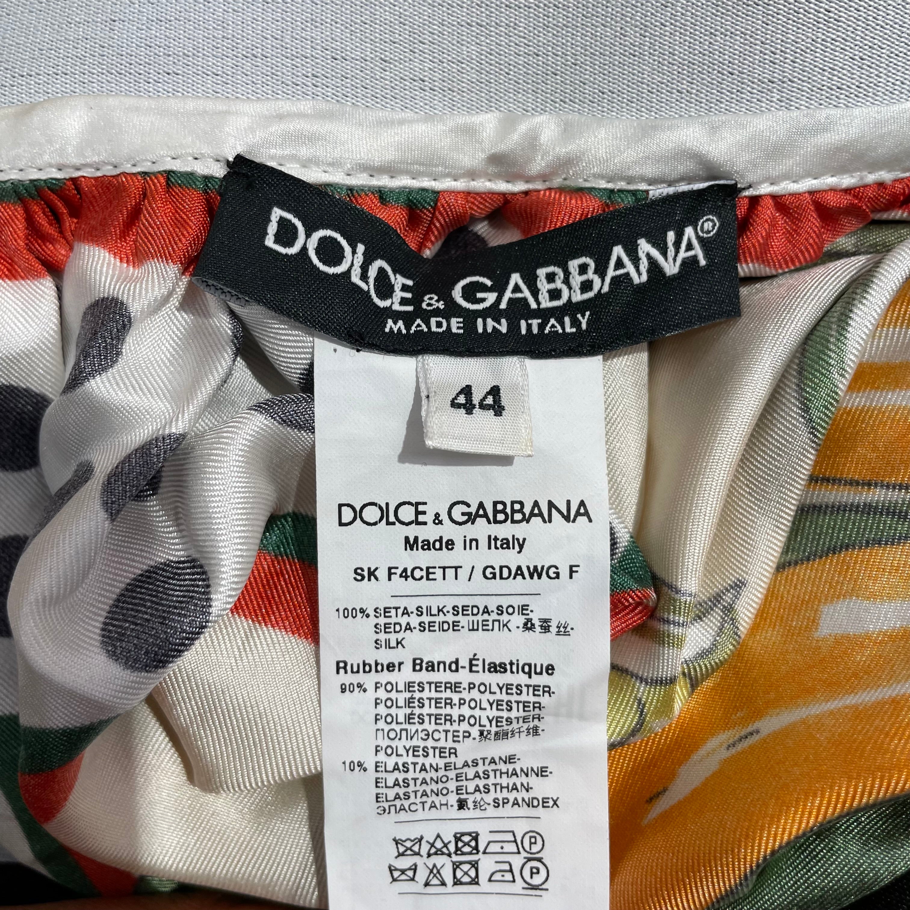 DOLCE&GABBANA/Long Skirt/44/All Over Print/Silk/MLT/ view 3