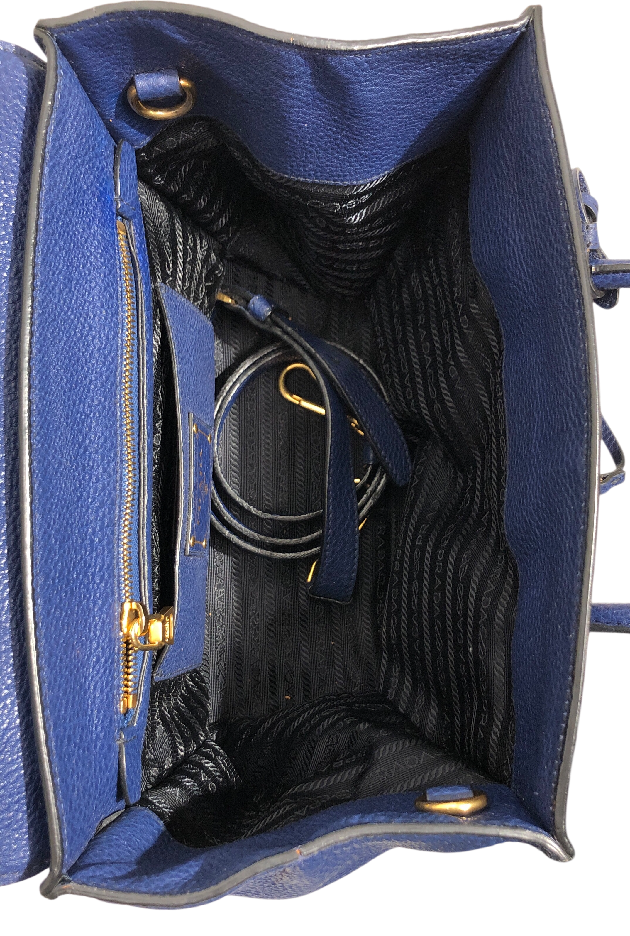 PRADA/Bag/Leather/NVY/VITELLO view 3