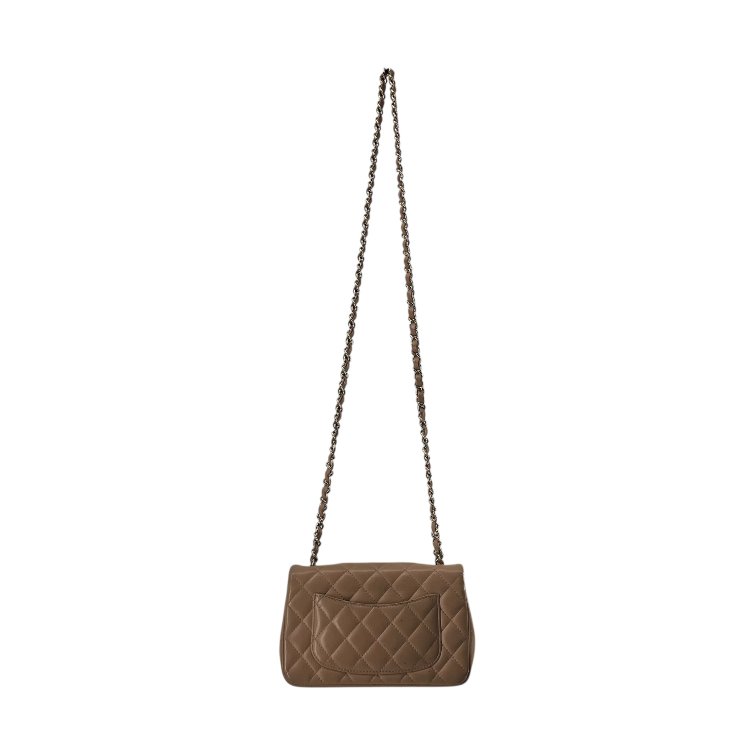 CHANEL/Cross Body Bag/Leather/BEG/QUILTED FLAP view 2