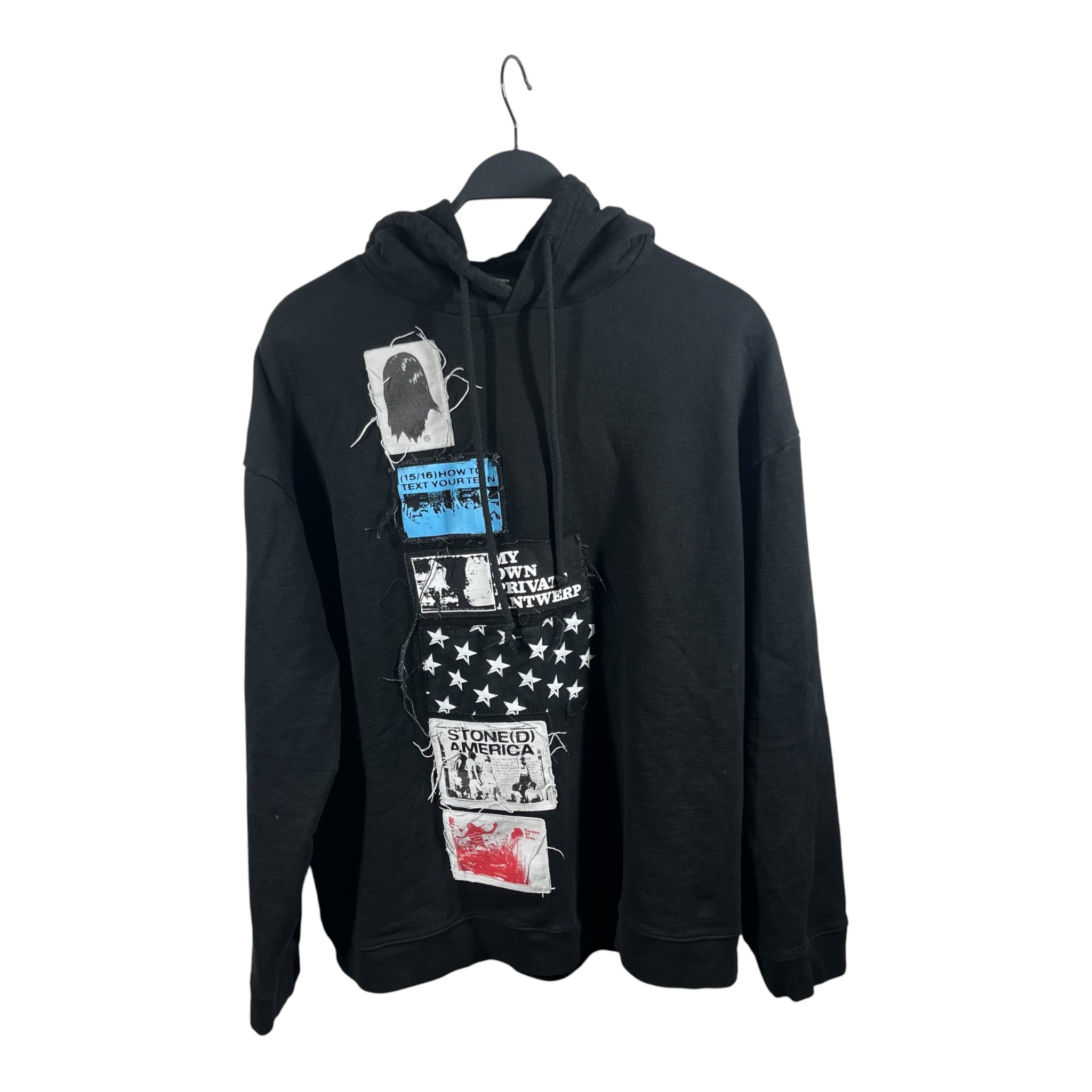 RAF SIMONS/Hoodie/XL/Graphic/Cotton/BLK/SS20 "STONE(D) AMERICA" view 1