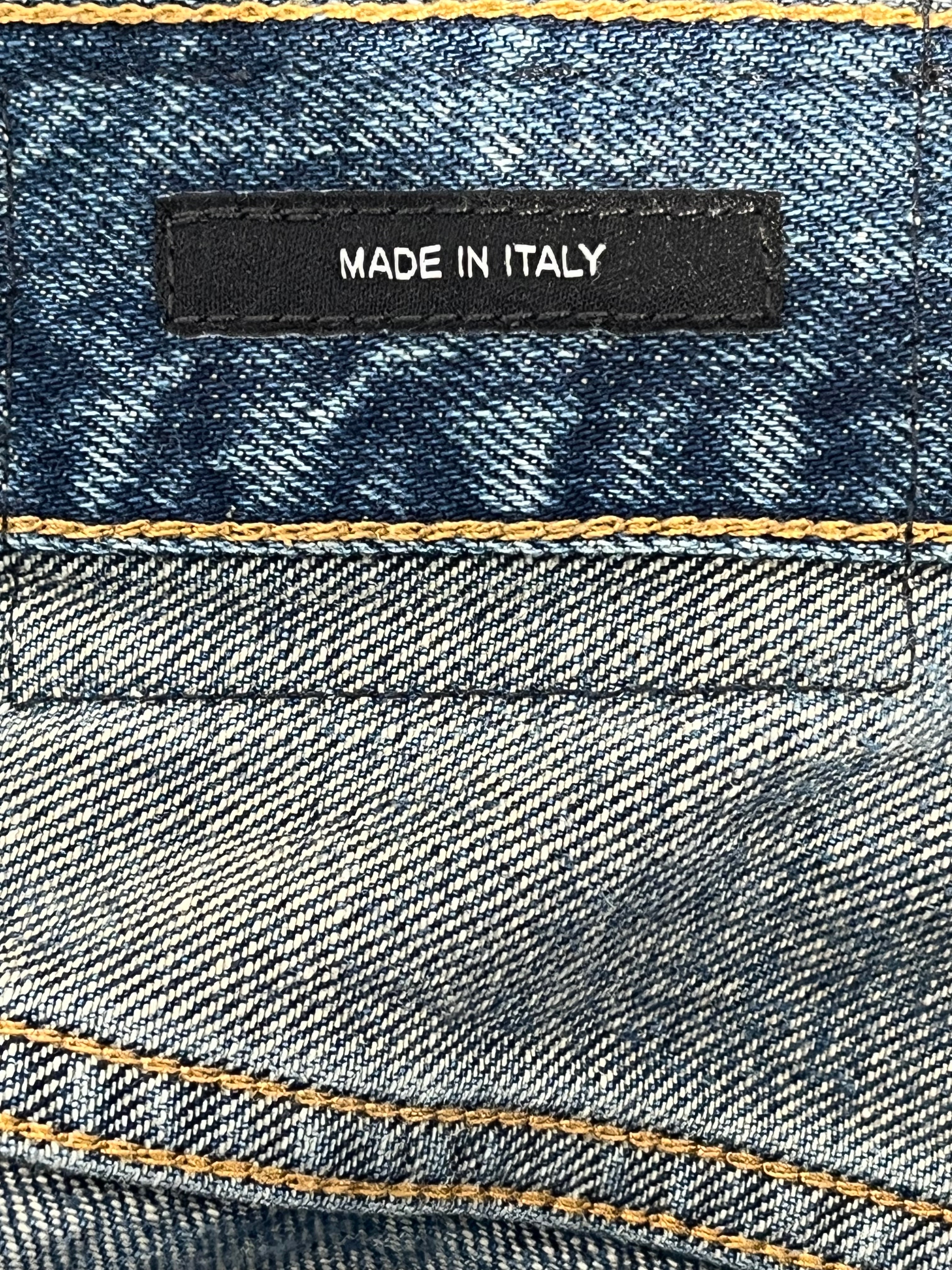 R13/Straight Pants/27/Cotton/BLU/Button Fly/CROPPED-DROP CROTCH view 3