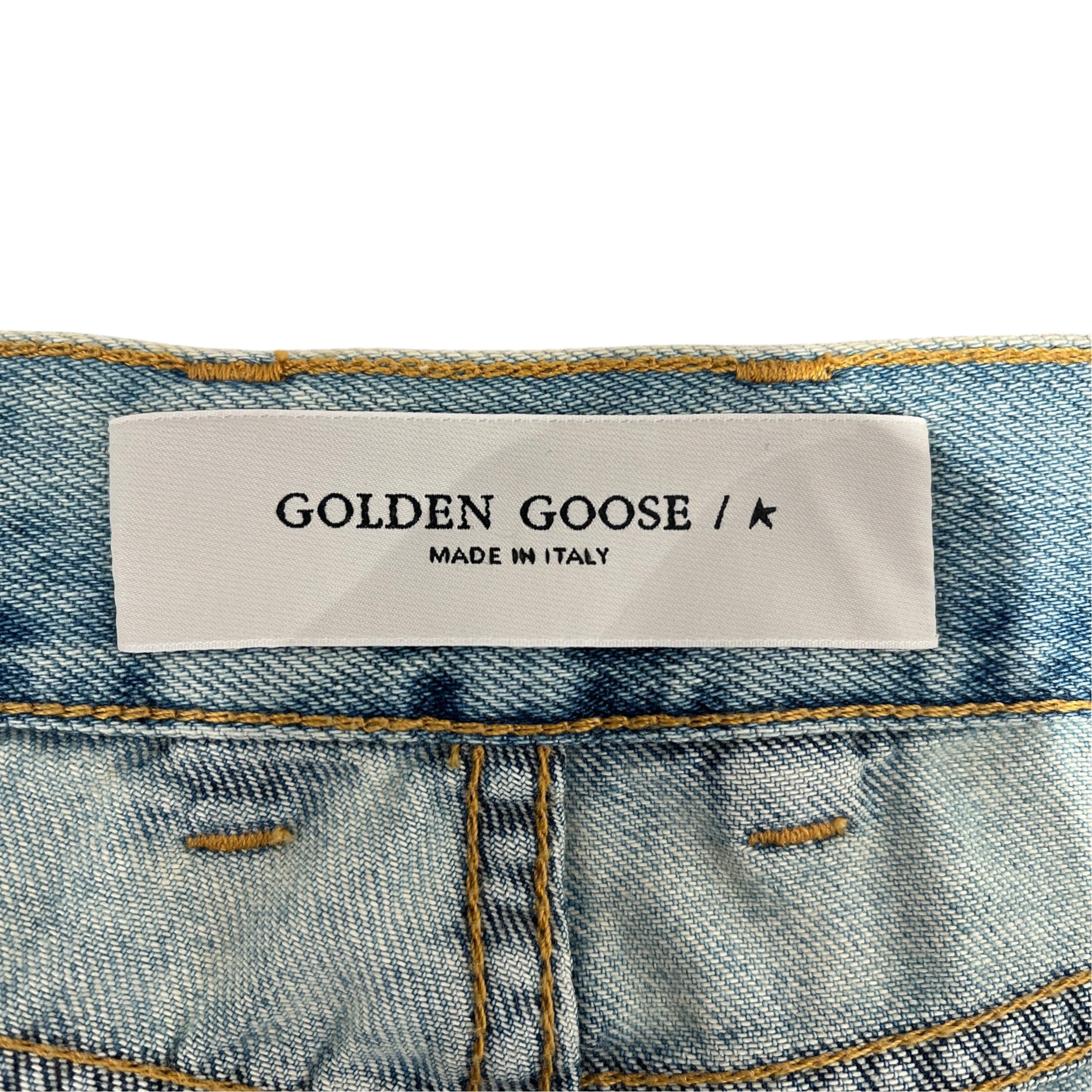 GOLDEN GOOSE/Straight Pants/28/Denim/BLU/Distressed/SEQUINS ALL OVER/RIPS IN LEGS view 3