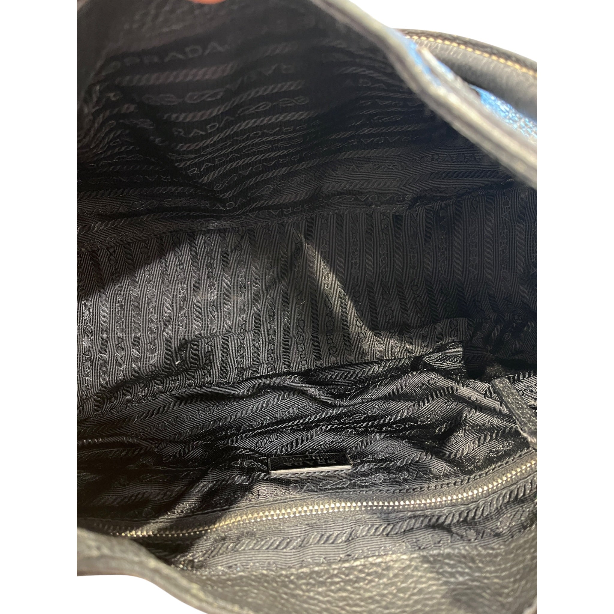 PRADA/Hand Bag/Leather/BLK/HALF MOON BUCKLE view 4