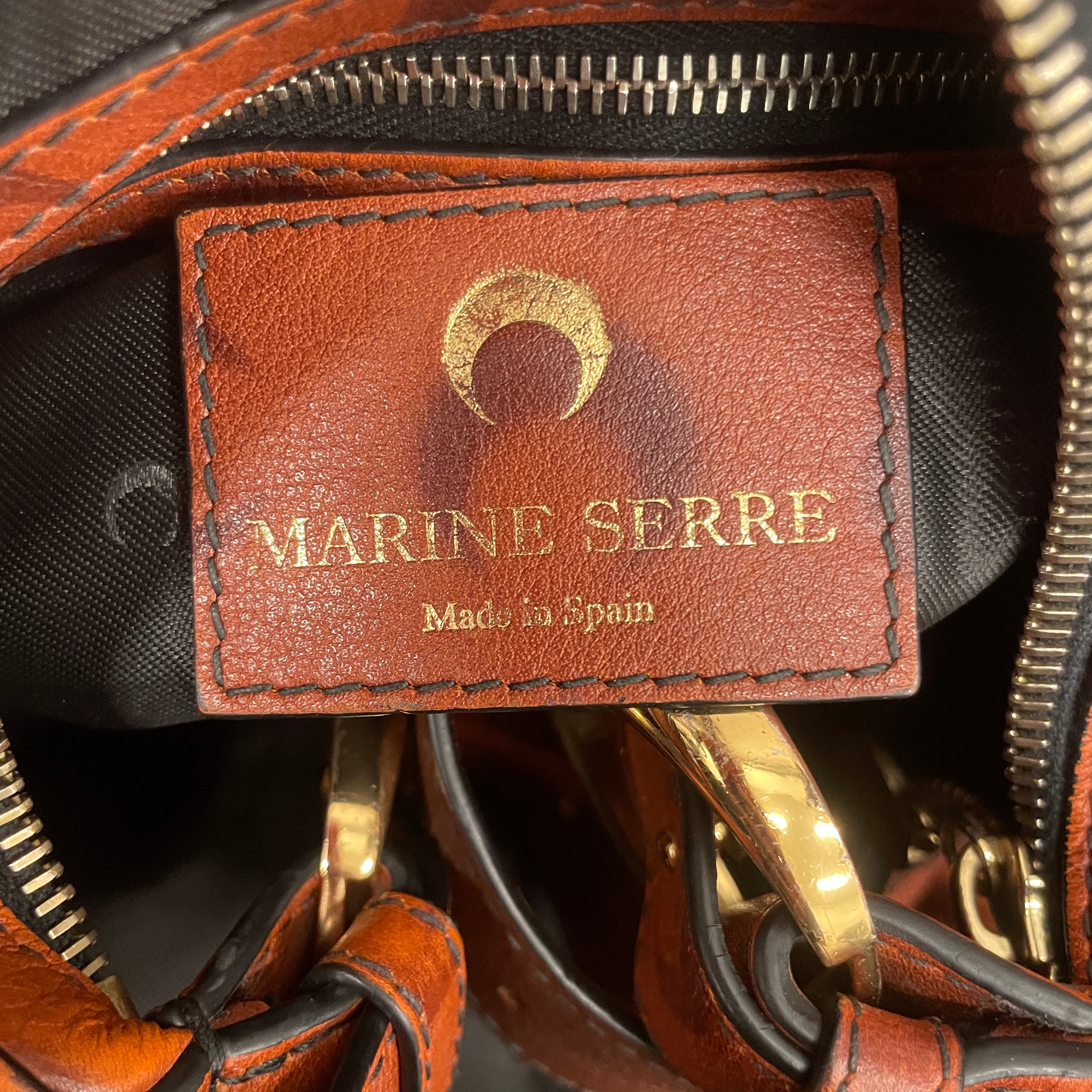 MARINE SERRE/Hand Bag/All Over Print/Leather/BRW/ view 3