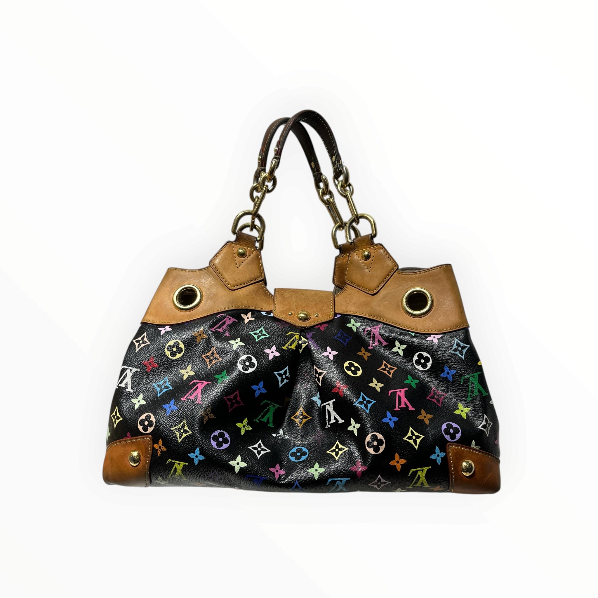 LOUIS VUITTON/Hand Bag/Monogram/Leather/BLK/Uwsula MM Multicolor view 2