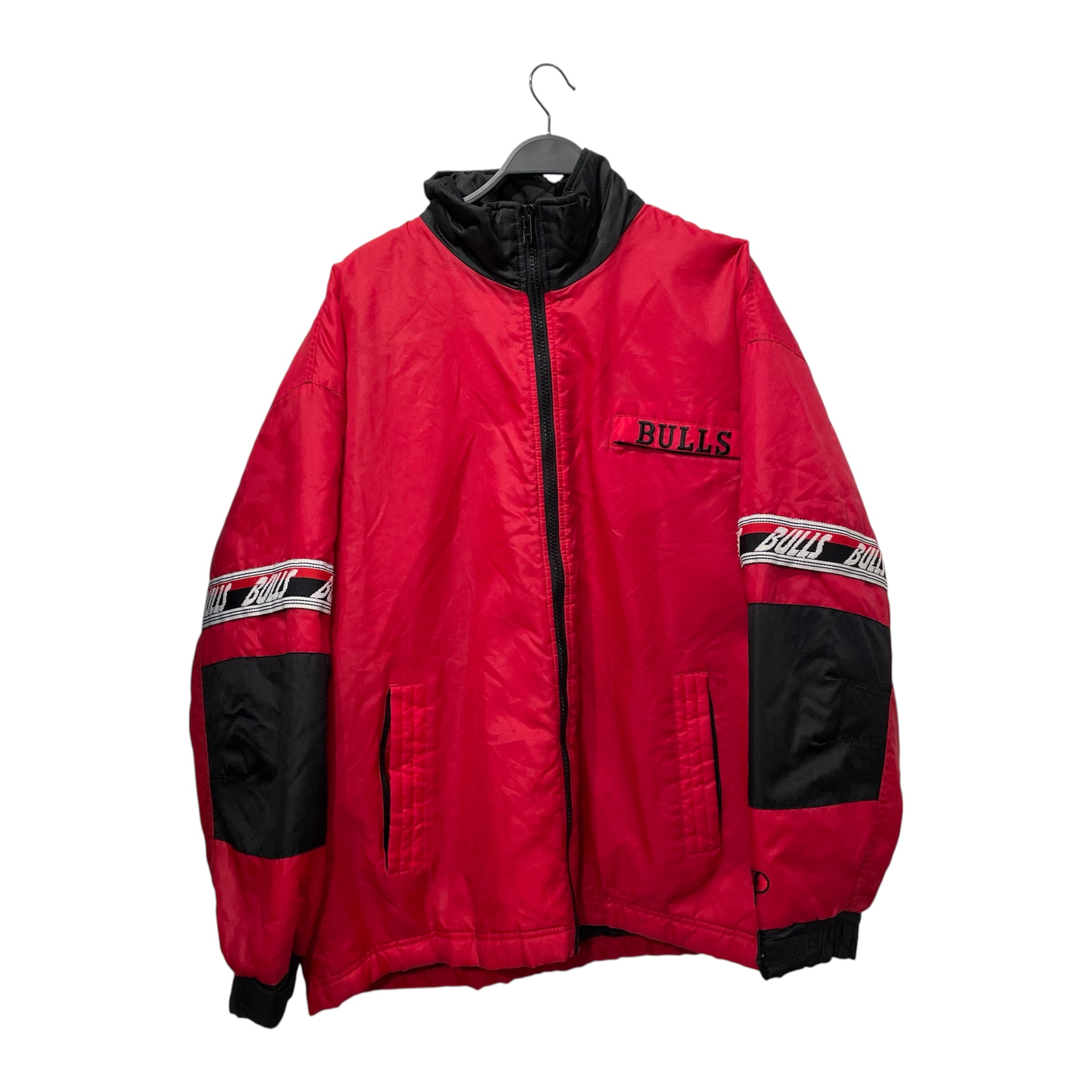 Vintage/Puffer Jkt/L/Nylon/RED/chicago bulls view 1
