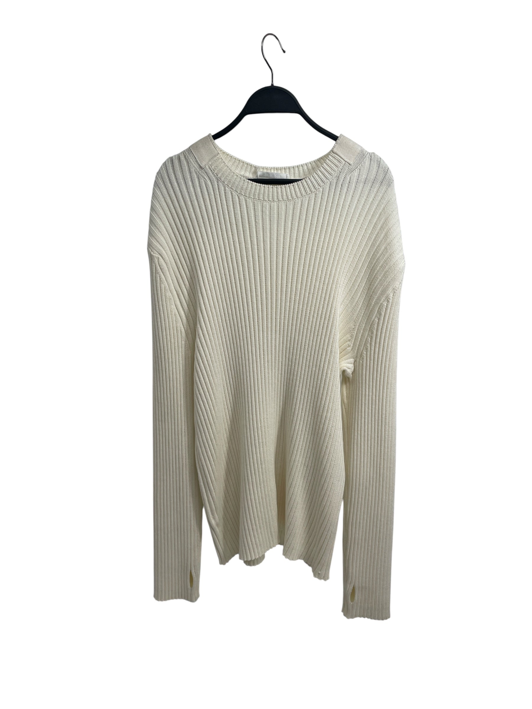 Helmut Lang/Sweater/XXL/Cotton/WHT/KNIT SWEATER view 1