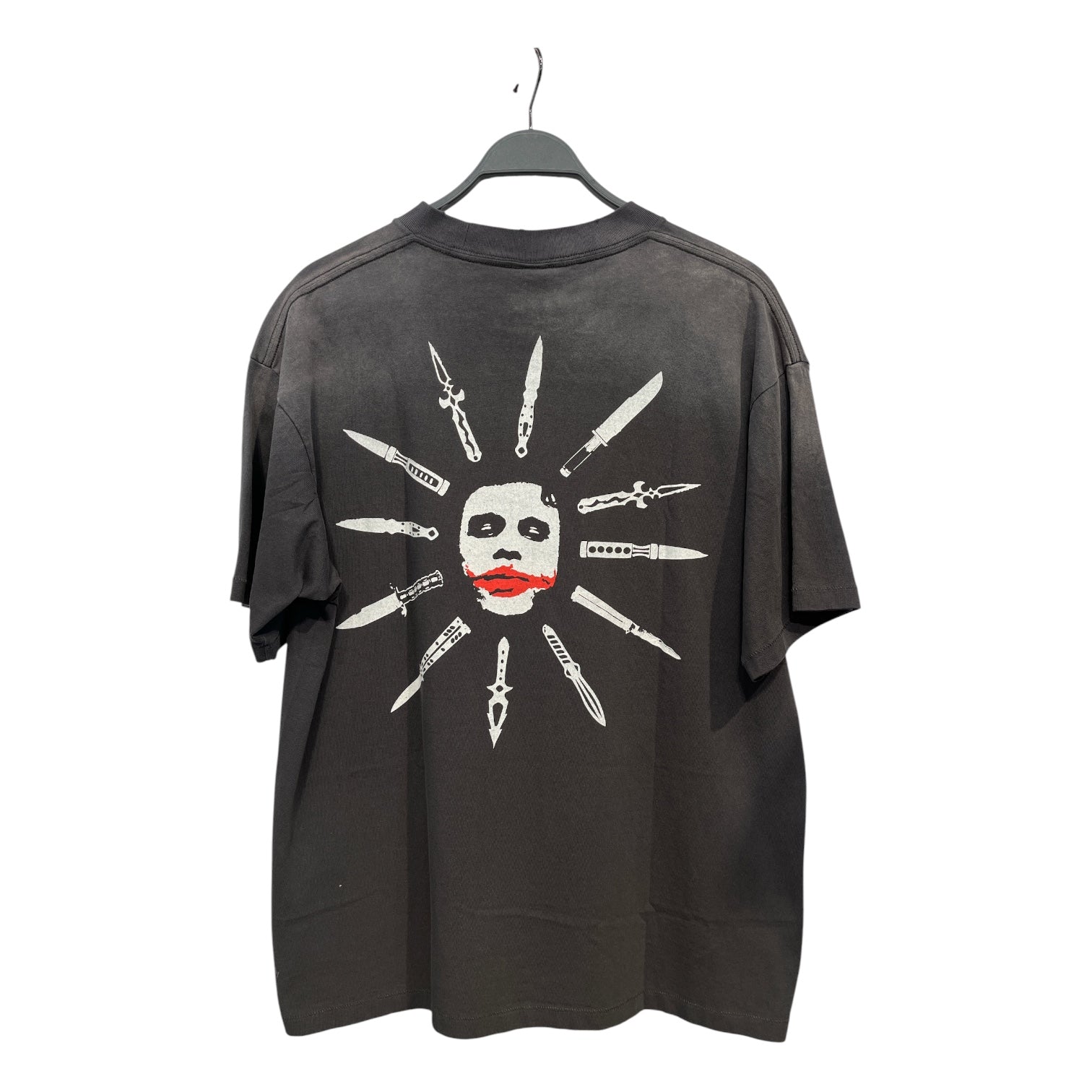 SAINT MICHAEL/T-Shirt/M/Cotton/GRY/JOKER WHY SO SERIOUS view 2