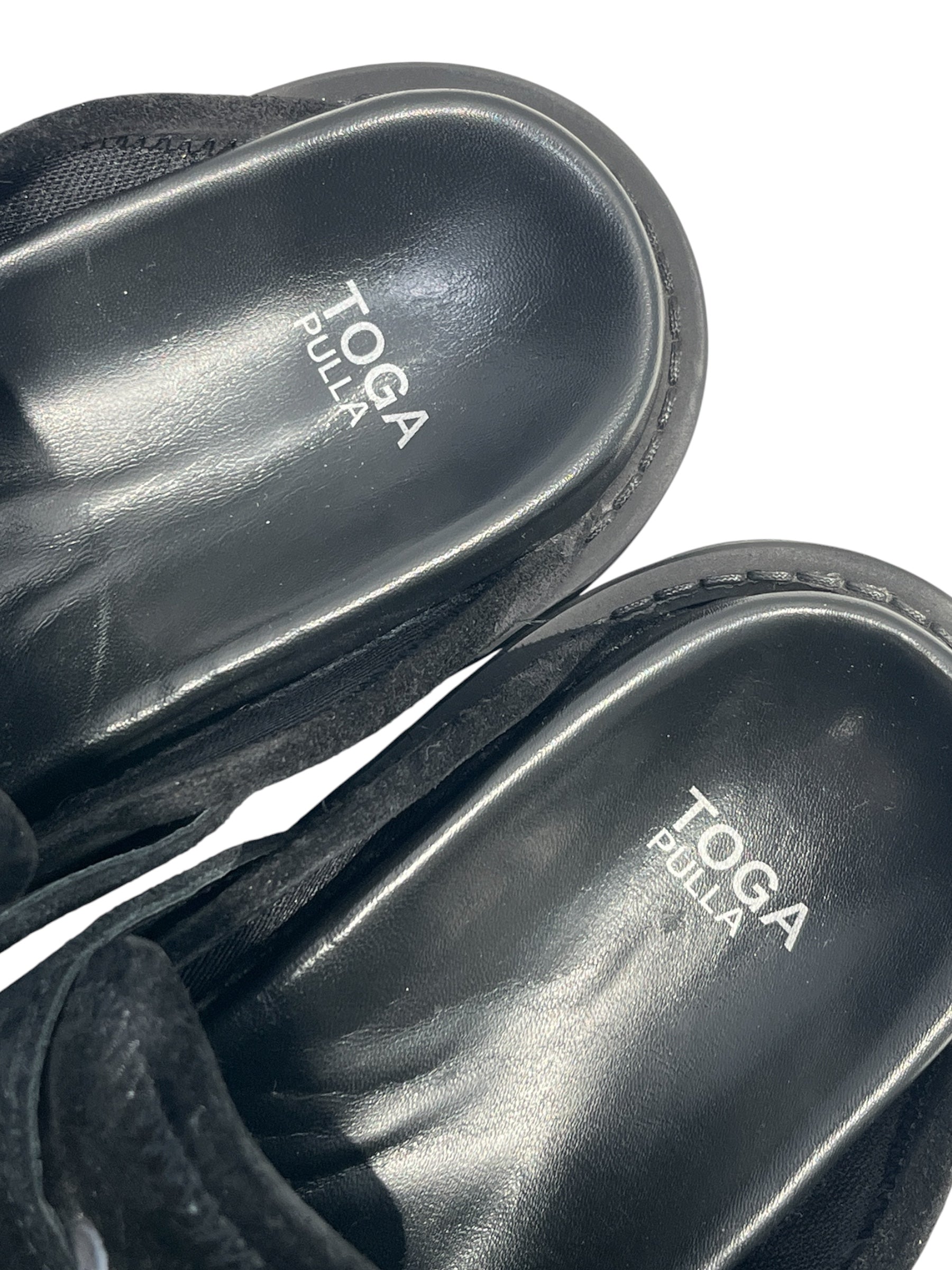 TOGA PULLA/Sandals/EU 40/Suede/BLK/BLCKMATTEHRDWARE view 3