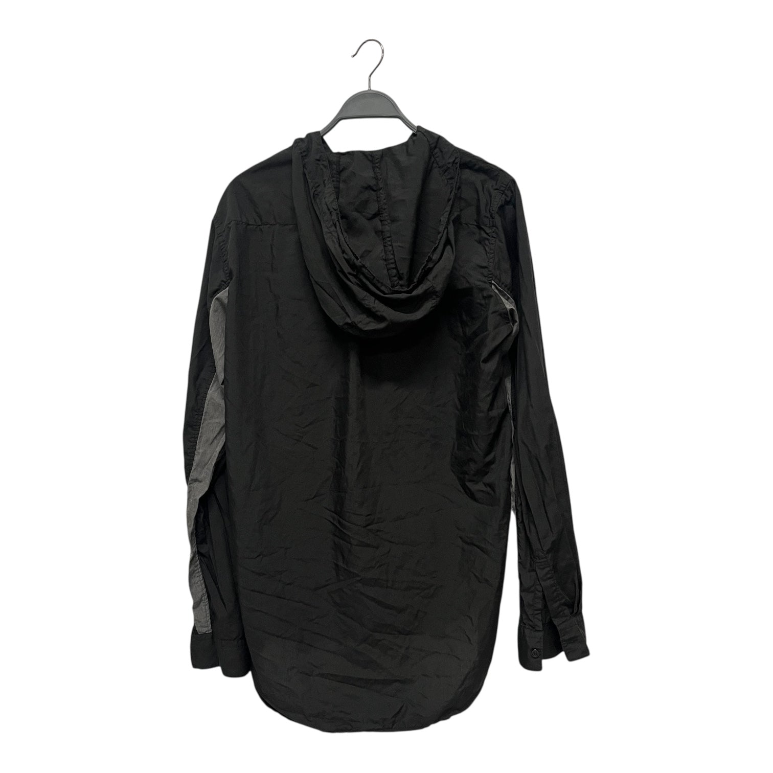 BLACK COMME des GARCONS/LS Shirt/XXL/Polyester/BLK/HOODED BUTTON UP SHIRT AD2013 view 2
