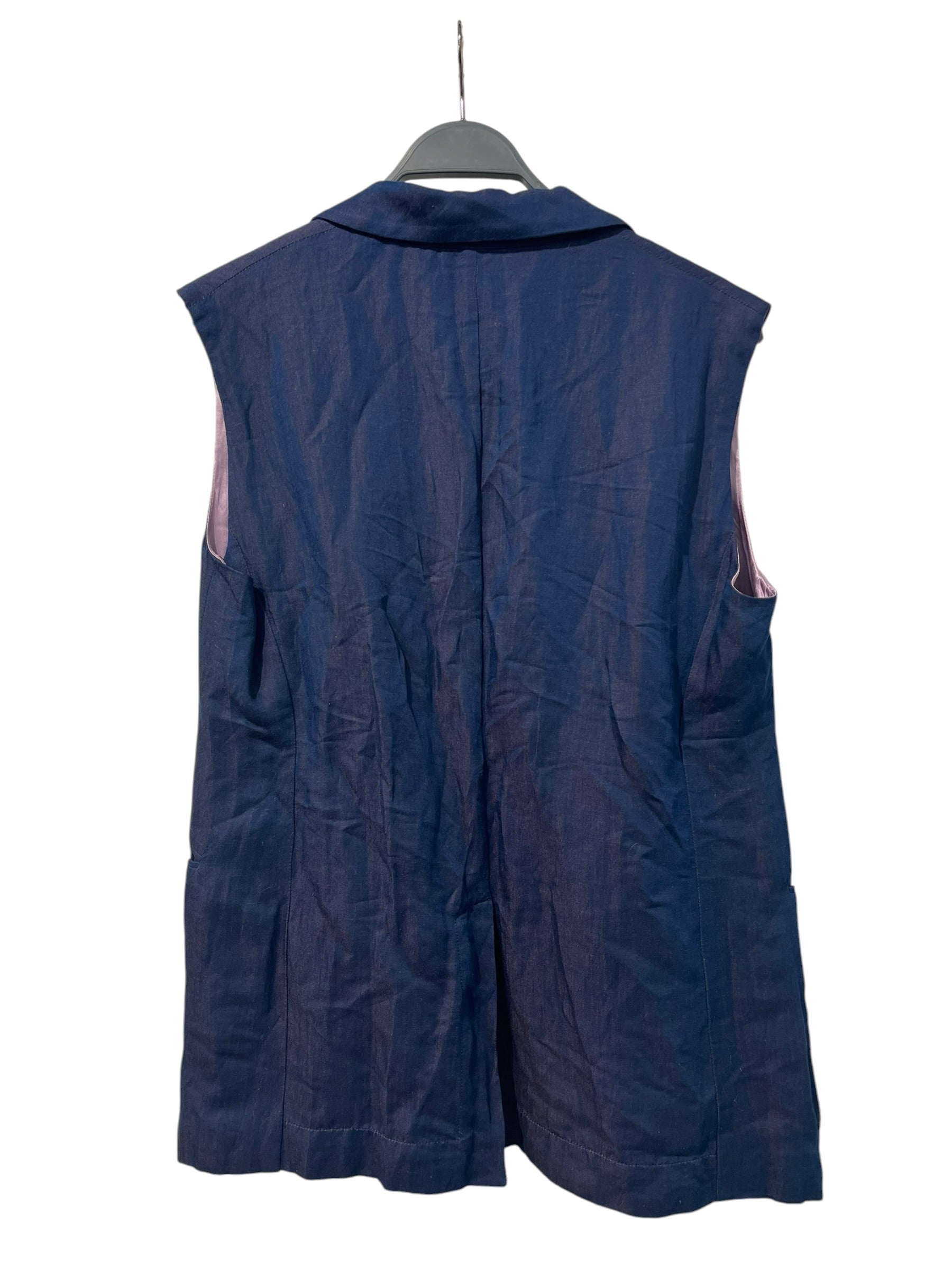 ANN DEMEULEMEESTER/Vest/XS/NVY/SUIT VEST PRPL INNER view 2