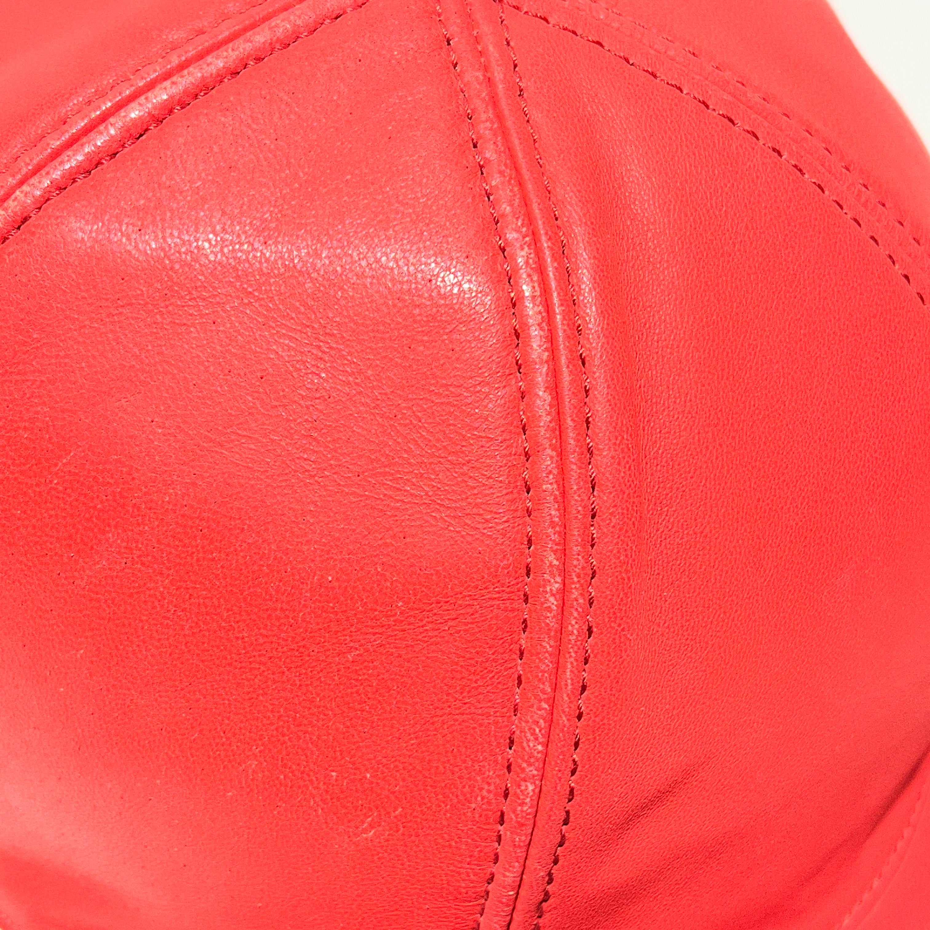 MOSCHINO/Trucker Cap/Leather/RED/Moschino Double Brim Hat view 12