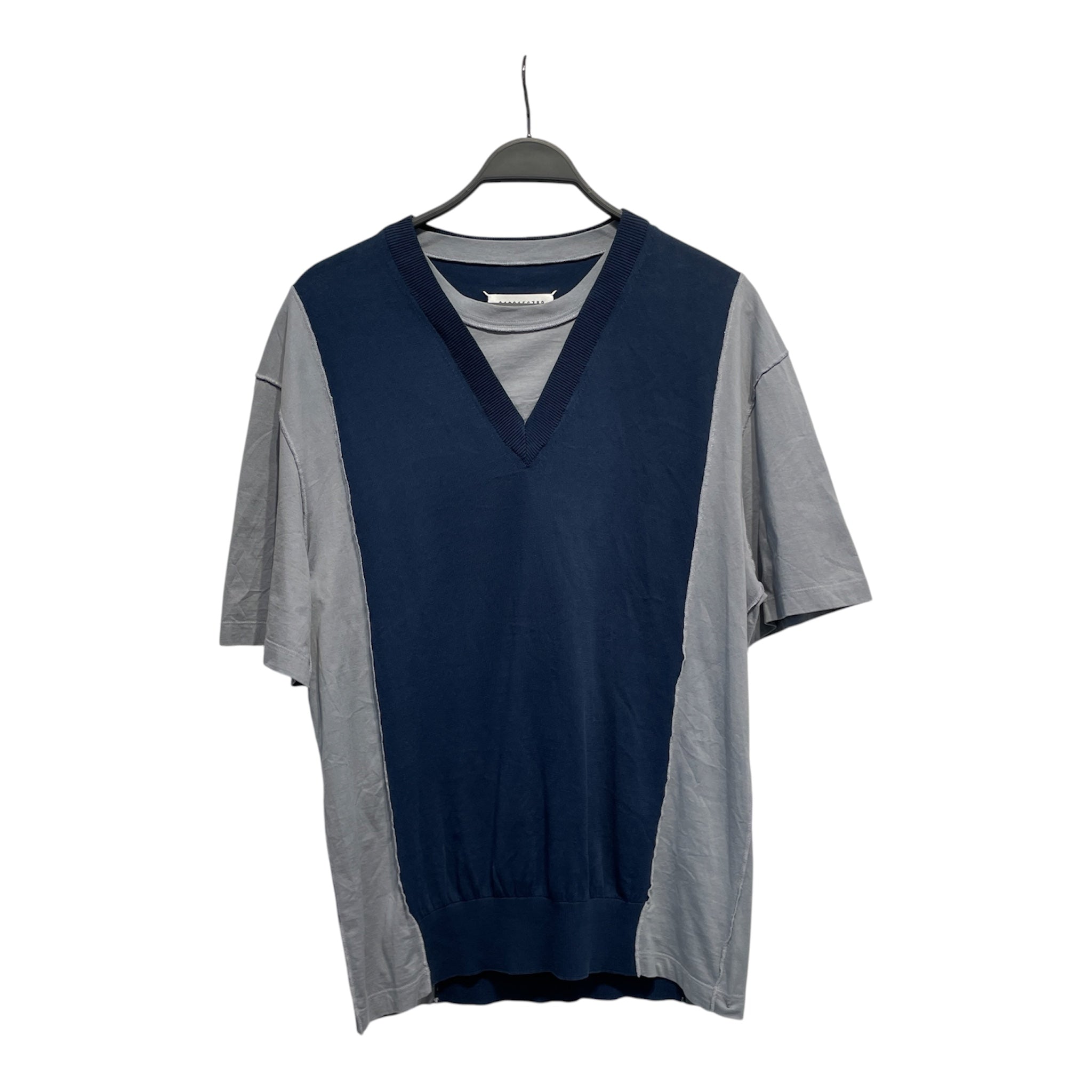 Maison Margiela/T-Shirt/XL/Cotton/NVY/DOUBLE V-NECK view 1