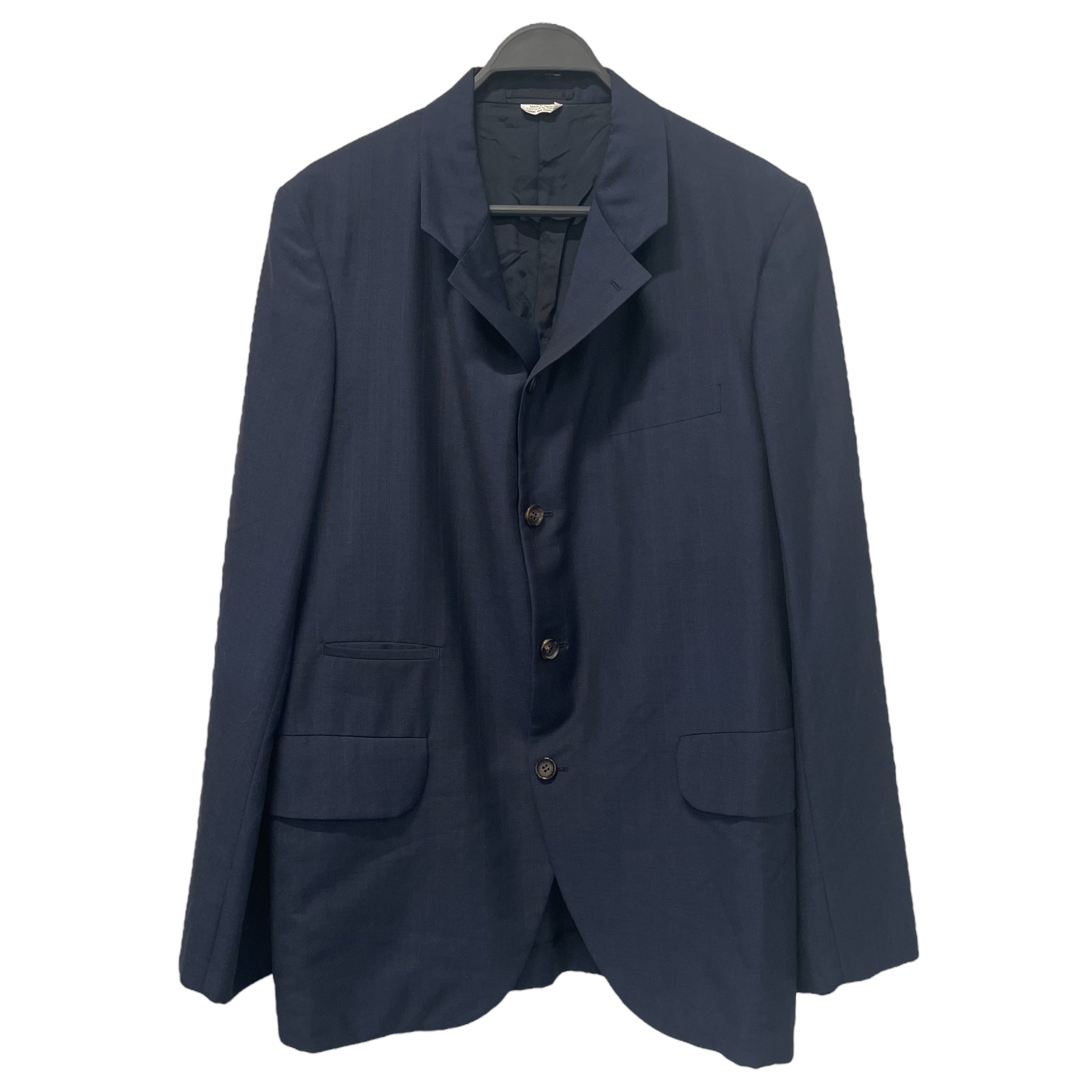COMME des GARCONS HOMME DEUX/Tailored Jkt/L/Navy/Wool/Plaid/DC-J041 view 1
