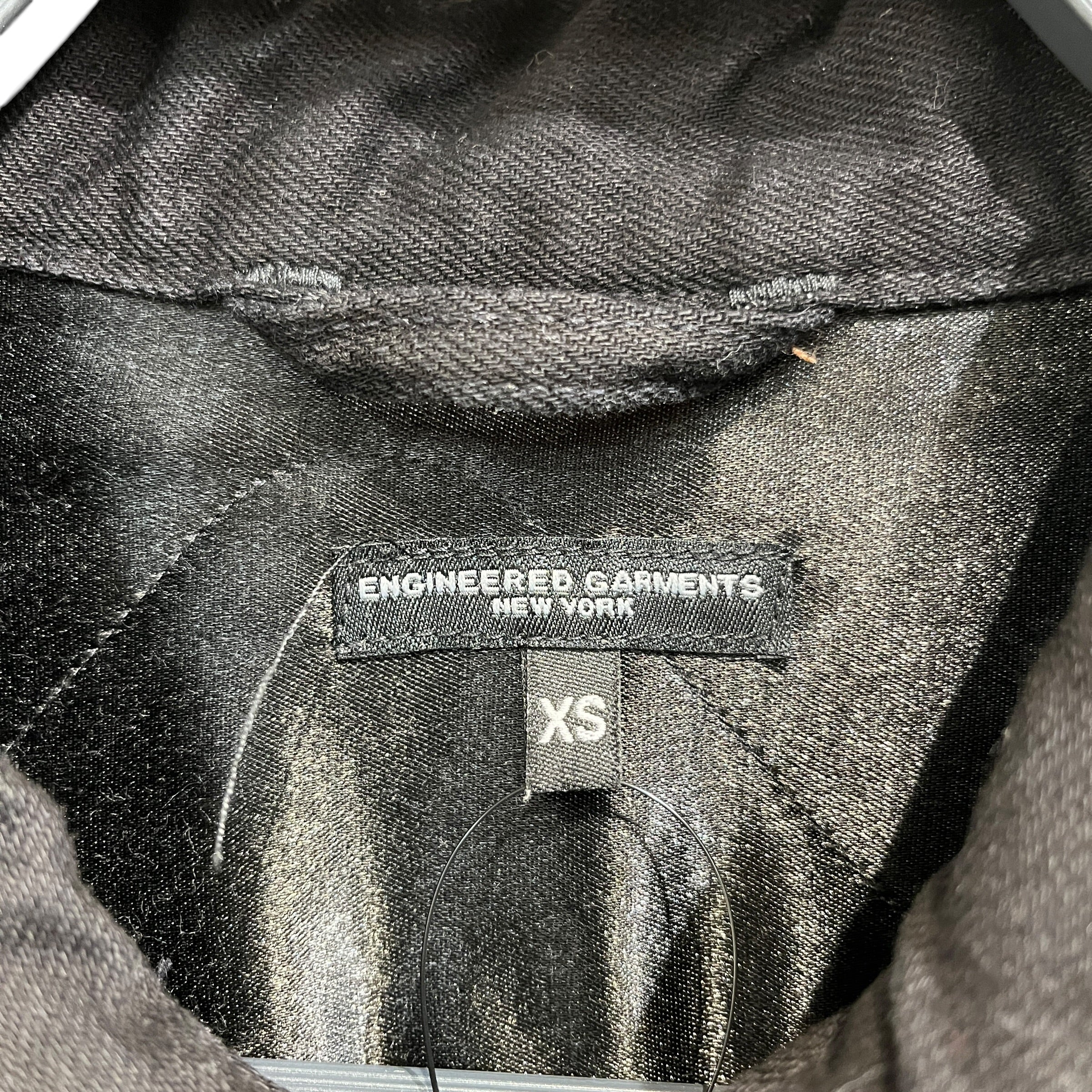 Engineered Garments/Denim Jkt/XS/Cotton/BLK/Zip Up view 3