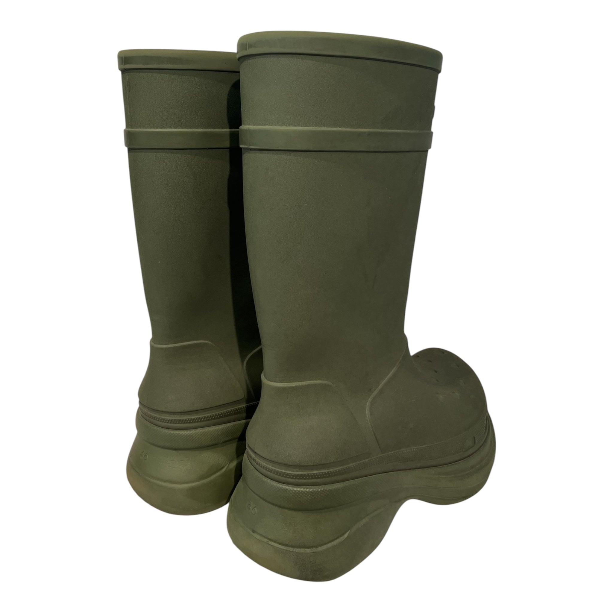 BALENCIAGA/crocs/Rain Boots/EU 46/KHK/croc rain boots view 2