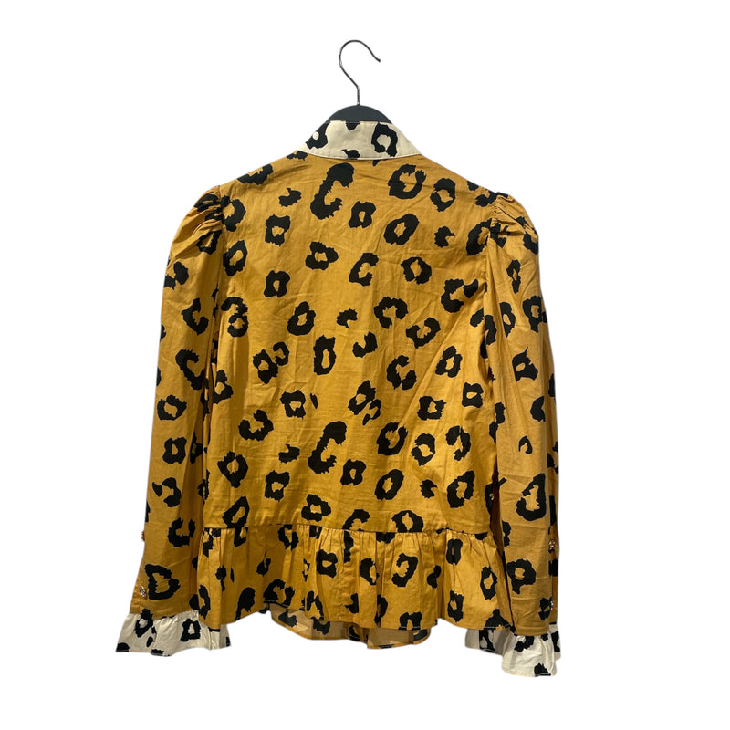 BURU/3|4S Blouse/XS/Leopard/Cotton/GLD/