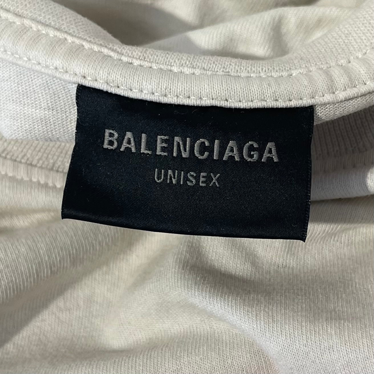 BALENCIAGA/T-Shirt/M/Cotton/WHT/city of angels dirty white view 3