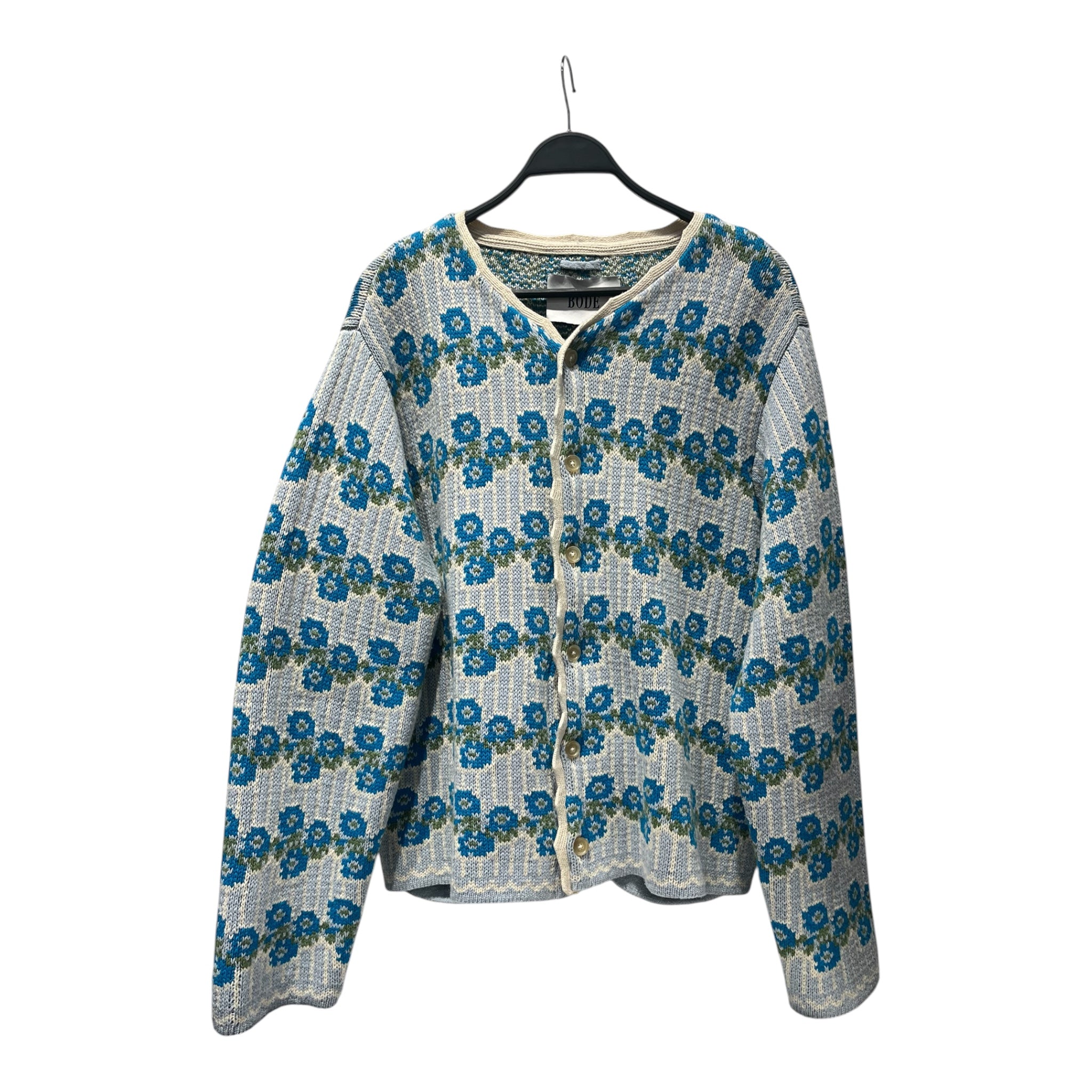 BODE/Cardigan/XL/Wool/BLU/FLORAL CARDIGAN view 1